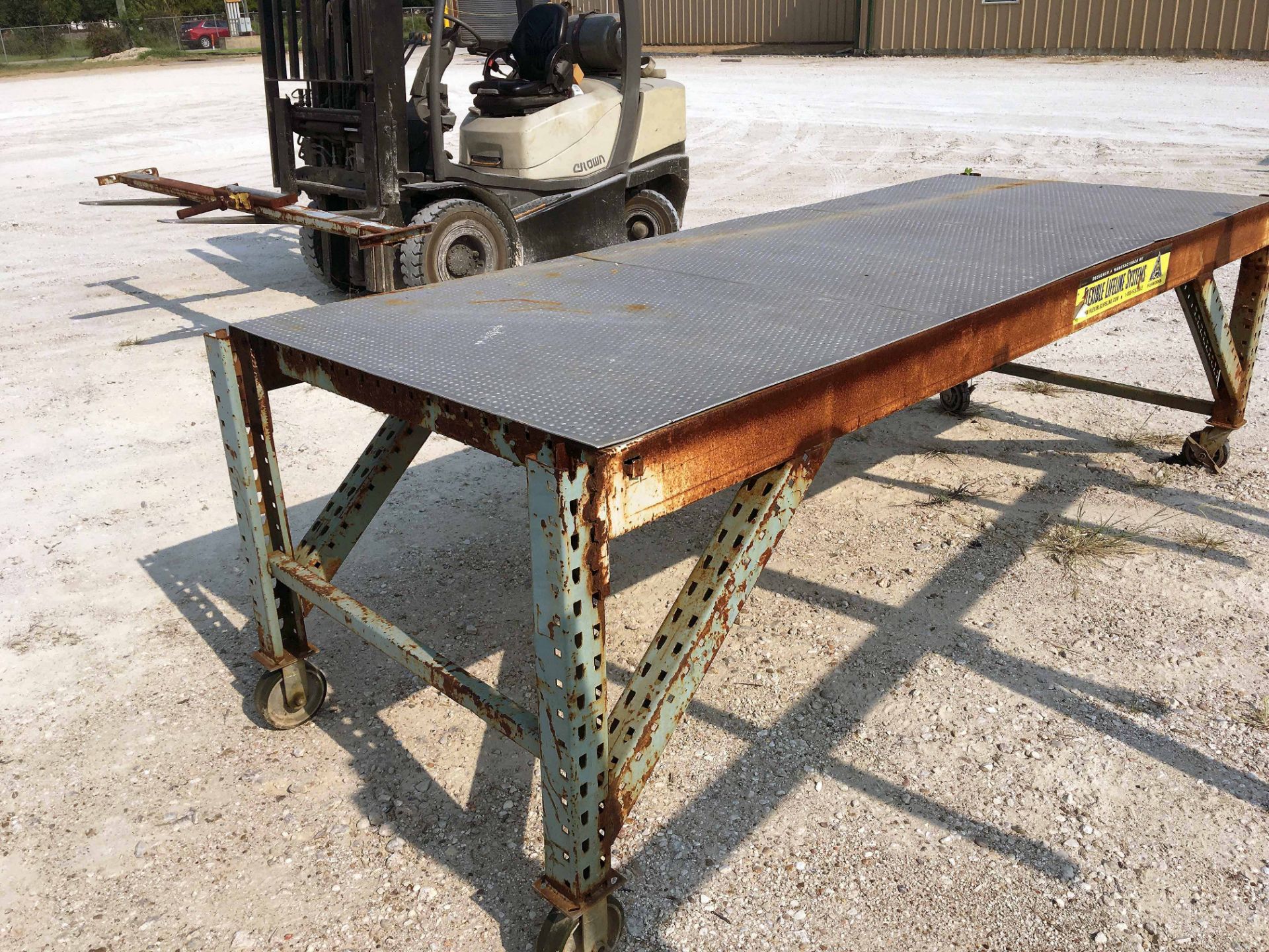 PALLET RACK WORKBENCH, SHOP MADE (Location 1: FlexDecks, Inc., 14325 West Hardy Road, Houston, TX - Image 2 of 2