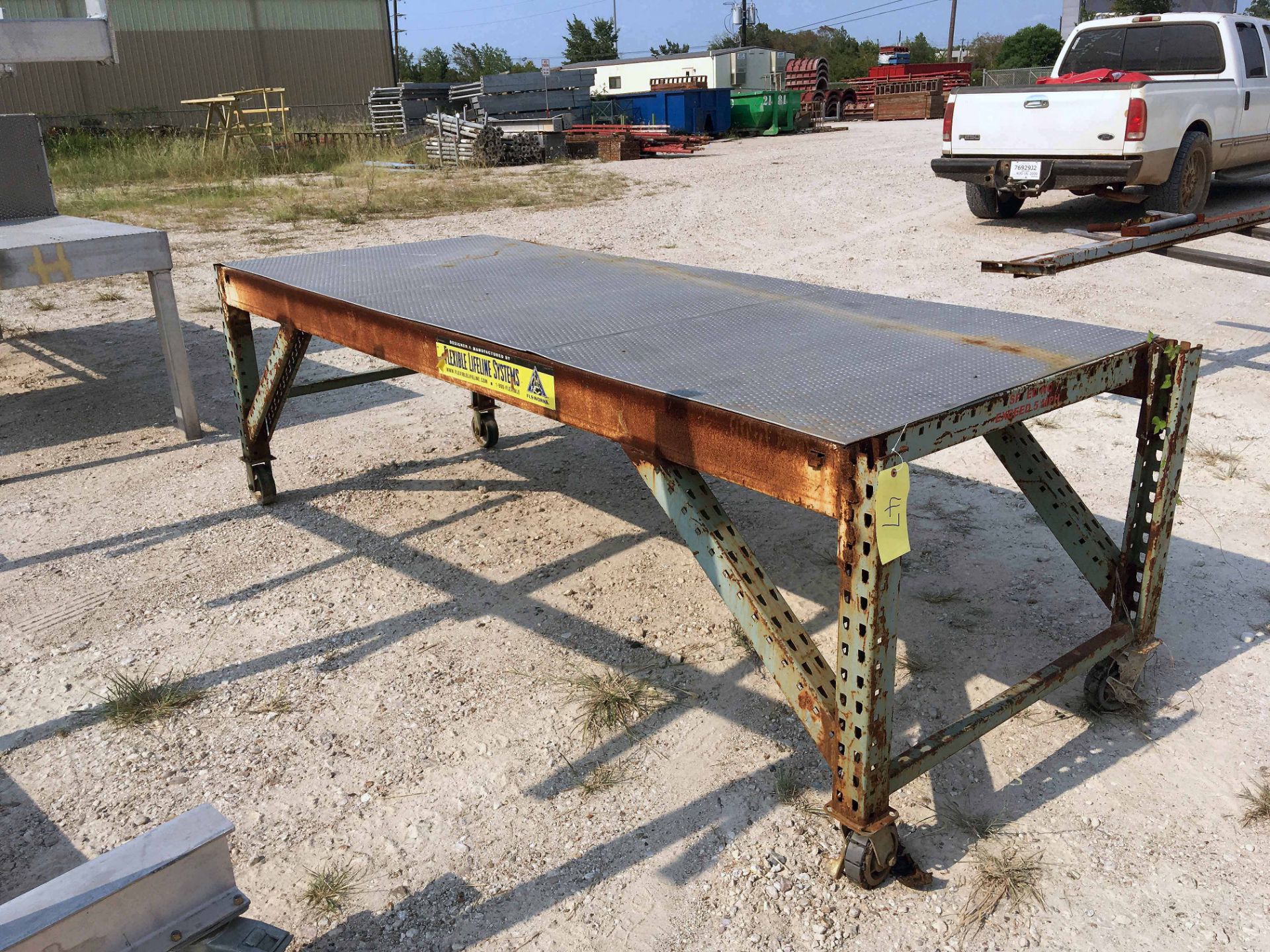 PALLET RACK WORKBENCH, SHOP MADE (Location 1: FlexDecks, Inc., 14325 West Hardy Road, Houston, TX