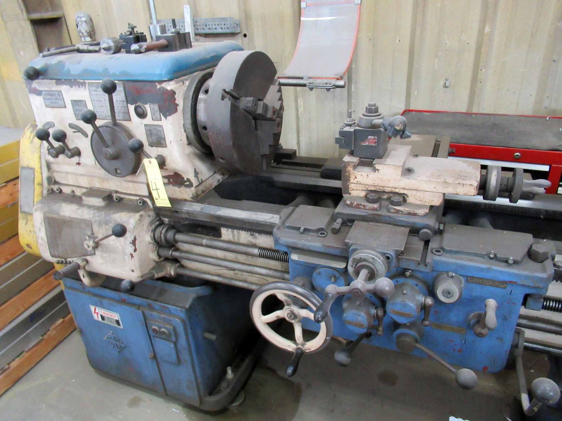 ENGINE LATHE, KOPINGS 20” X 40” MDL. S10B, 2-3/4” spdl. bore, taper attach., 15” dia. 3-jaw chuck, - Image 2 of 4