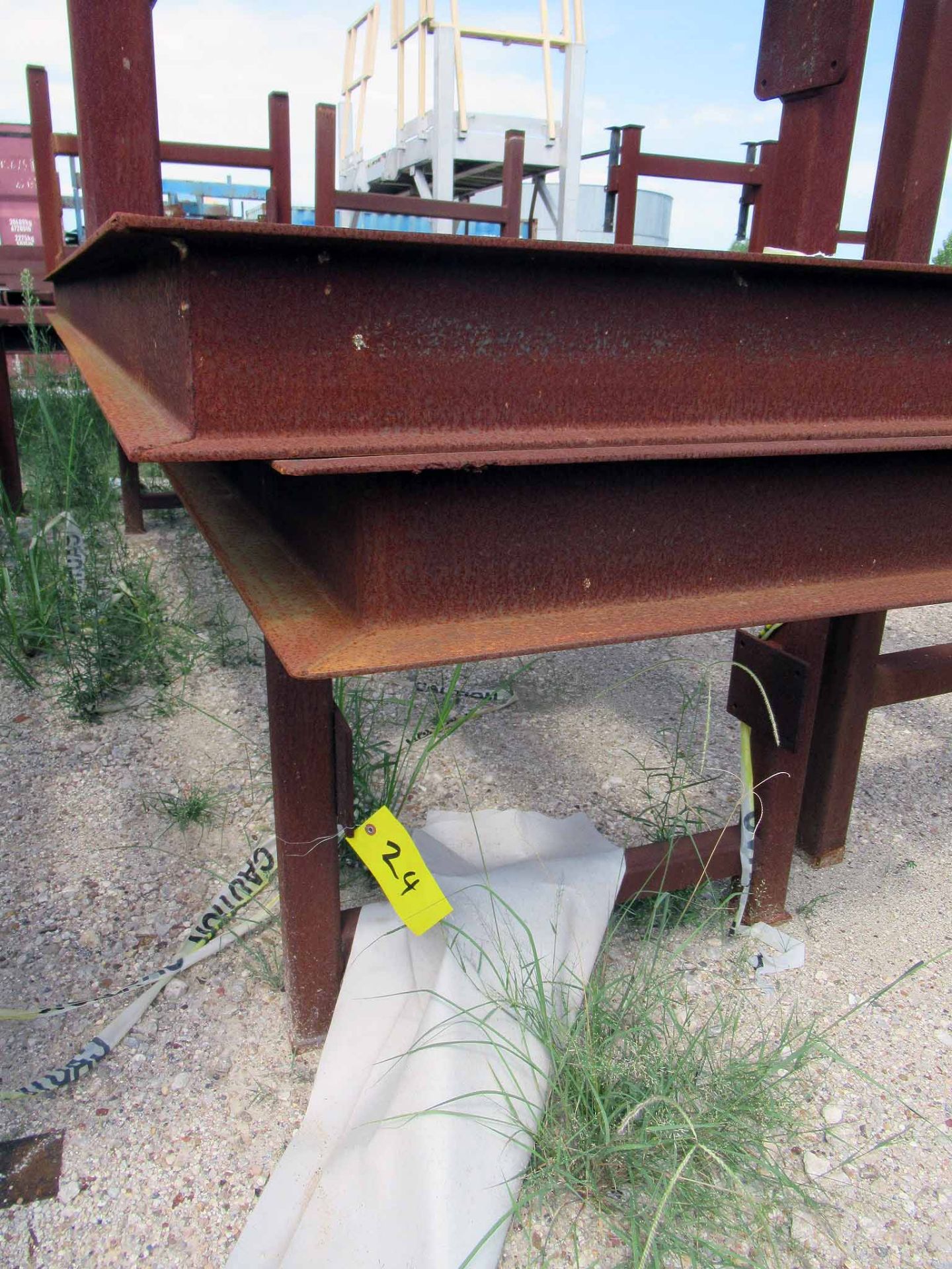 WELDING & SET-UP TABLE, 168’L. x 40”W., I-beam construction, H.D. (Location 1: FlexDecks, Inc.,