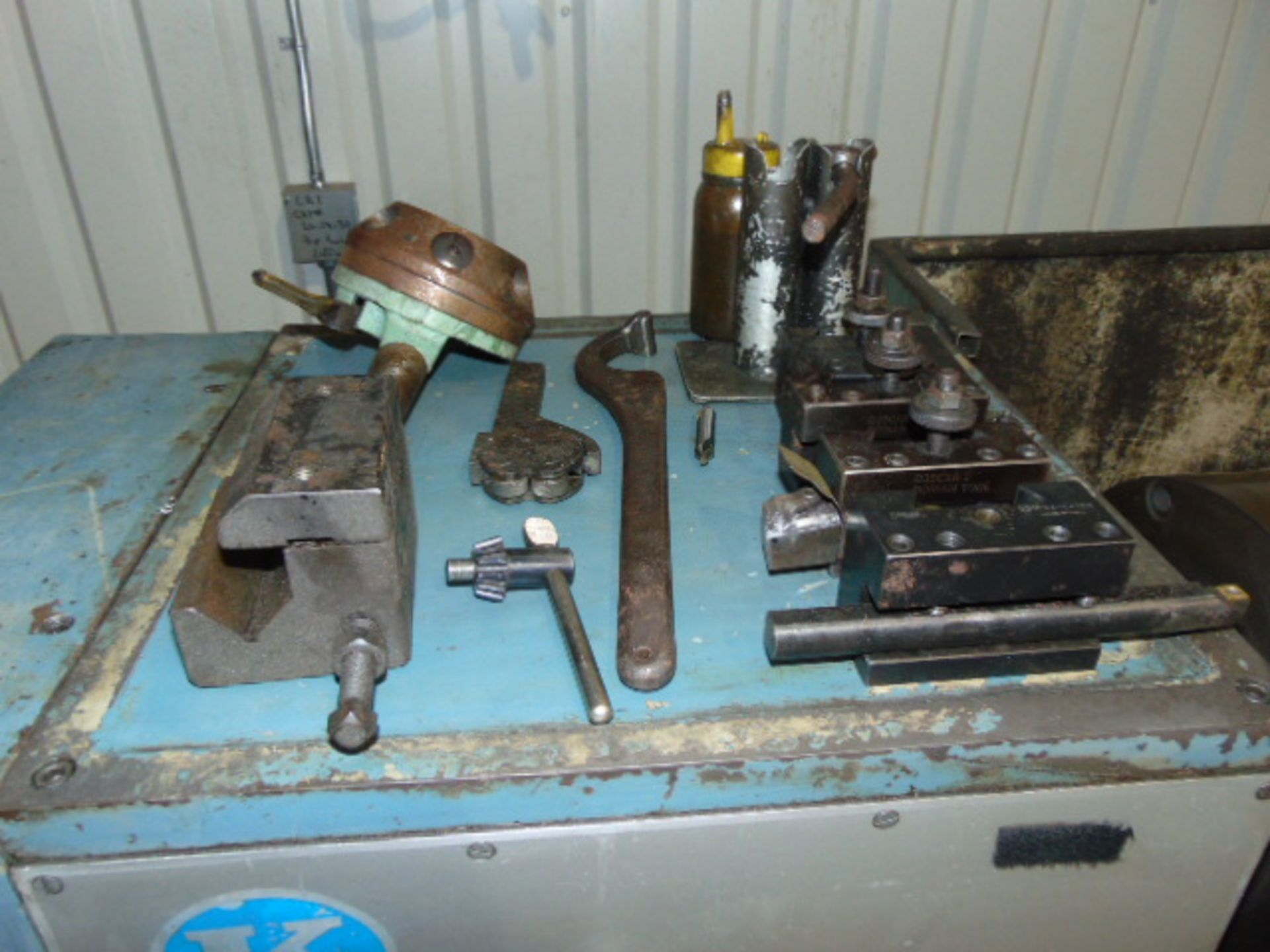 ENGINE LATHE, K 15" X 50", 3" bore, 12" chuck, toolpost, Trav-A-Dial - Image 14 of 14