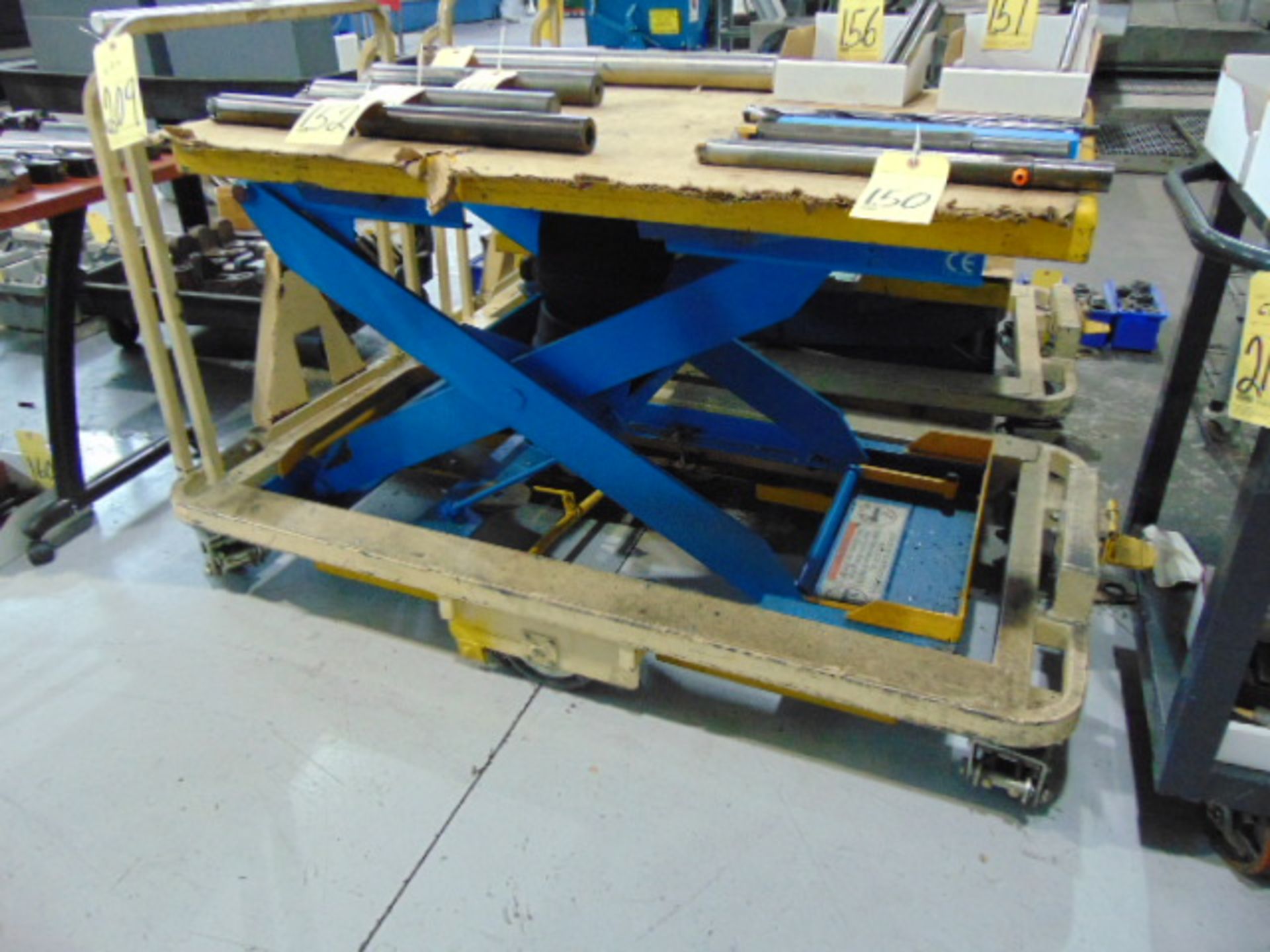 MOBILE HYDRAULIC LIFT CART, 4,500 lb. cap. (Note: cannot be removed until empty)