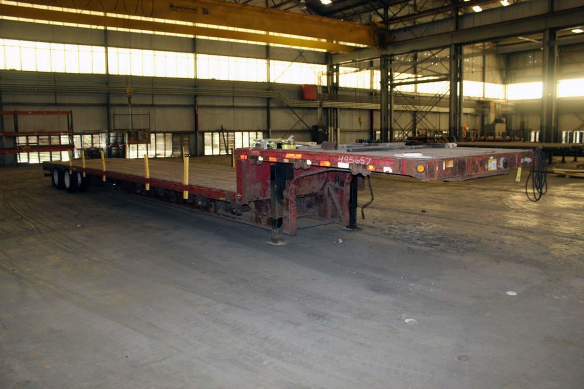 TRAILER, GREAT DANE, 50’ overall, sgl. drop, tandem axle, stake bed, wood deck, VIN - Image 2 of 2