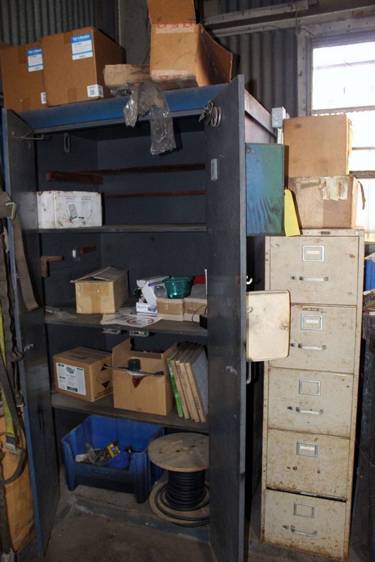 LOT OF SHOP SUPPLIES, assorted (in two cabinets)