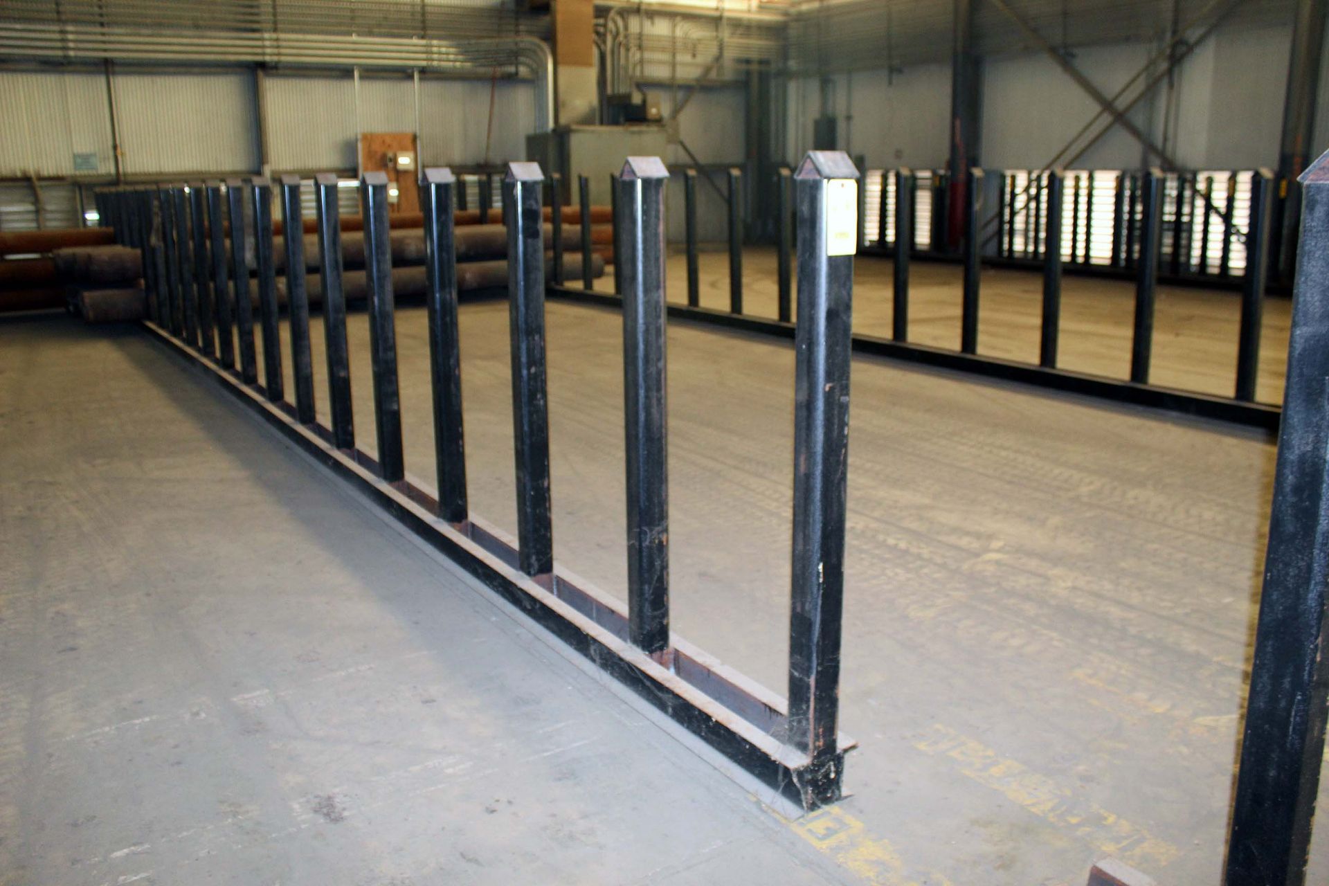 LOT OF BARSTOCK RACKS, sgl. leg up to 40'L.