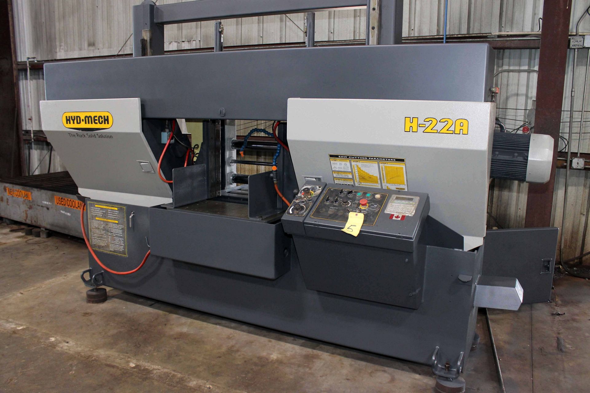 AUTOMATIC HORIZONTAL BANDSAW, HYD-MECH MDL. H22A, new 2009, 22" round cap., 2" blade size, power - Image 2 of 11