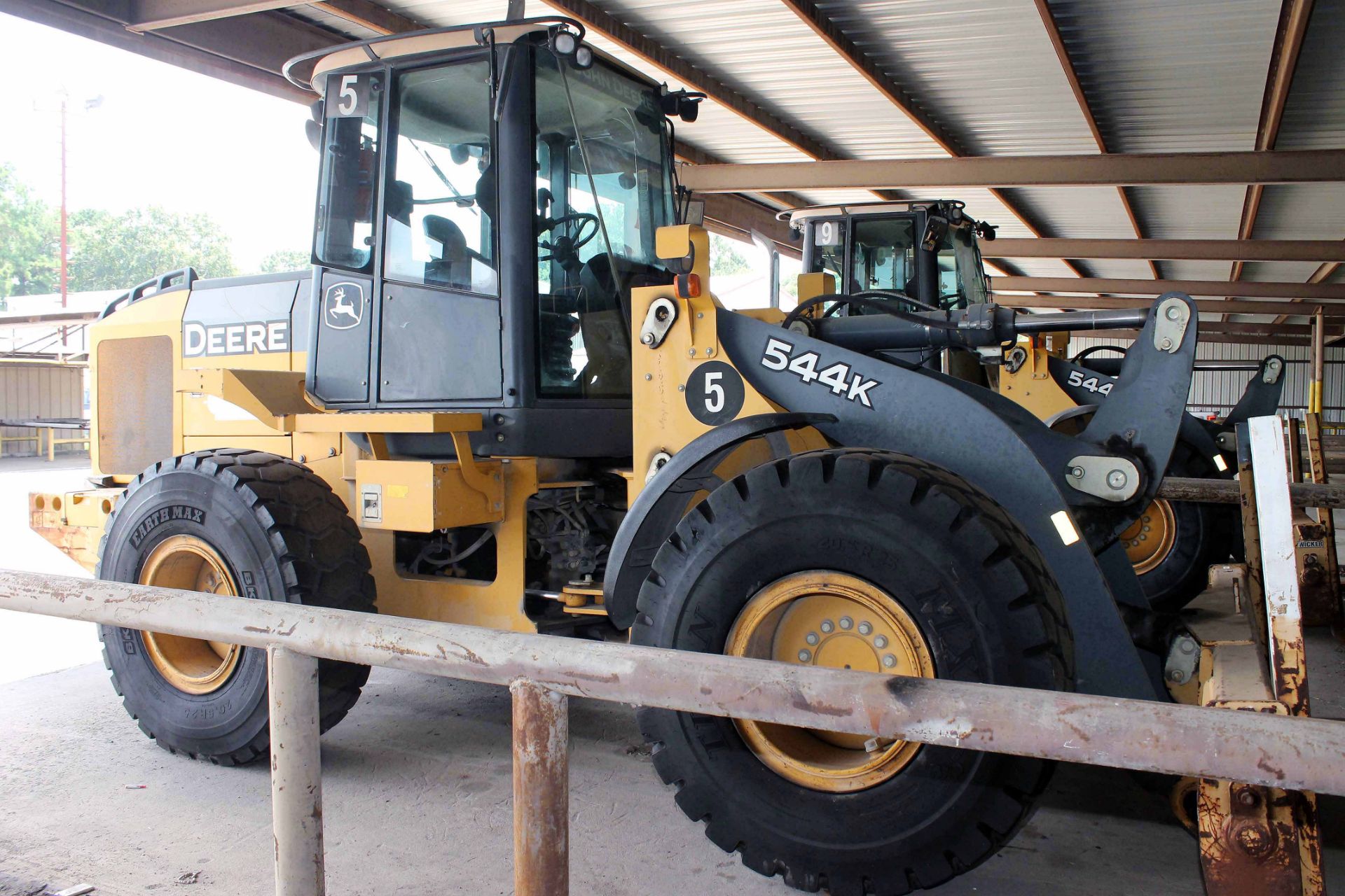 HIGH-LIFT WHEEL LOADER, JOHN DEERE 544K, new 2007, diesel, Wickler 6' x 8" forks, S/N DW544KZ627427