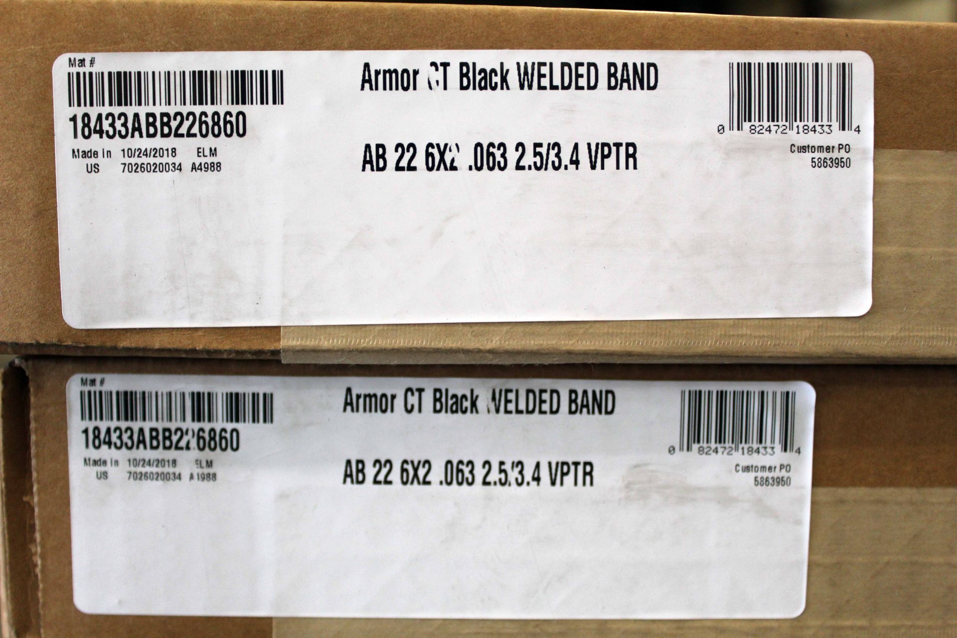 LOT OF BAND SAW BLADES (10), LENOX MDL. 18433ABB226860, new, armor coated black carbide, 22' 6" x 2" - Image 2 of 2