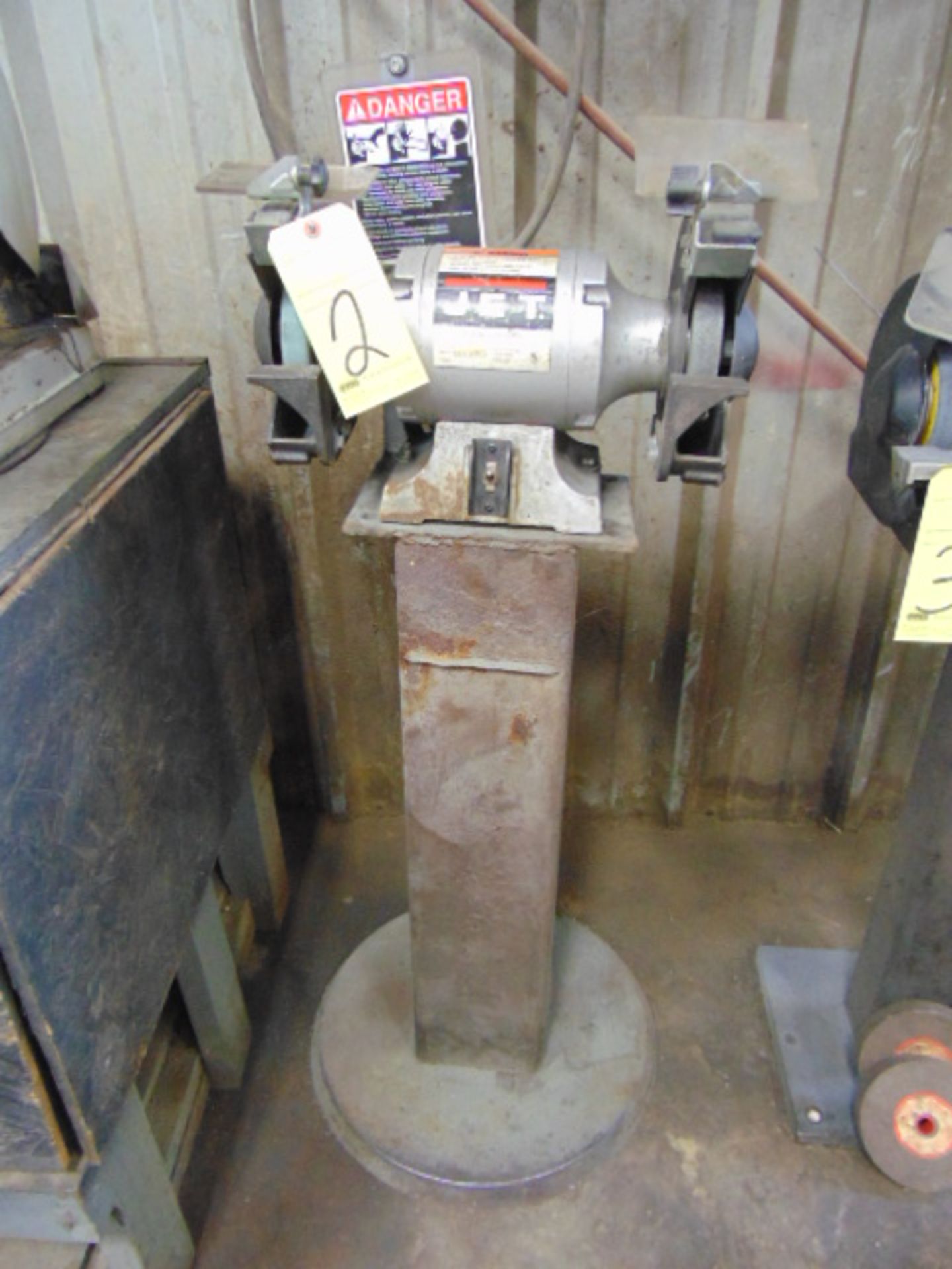 DOUBLE END PEDESTAL GRINDER, JET, 8", 1 HP