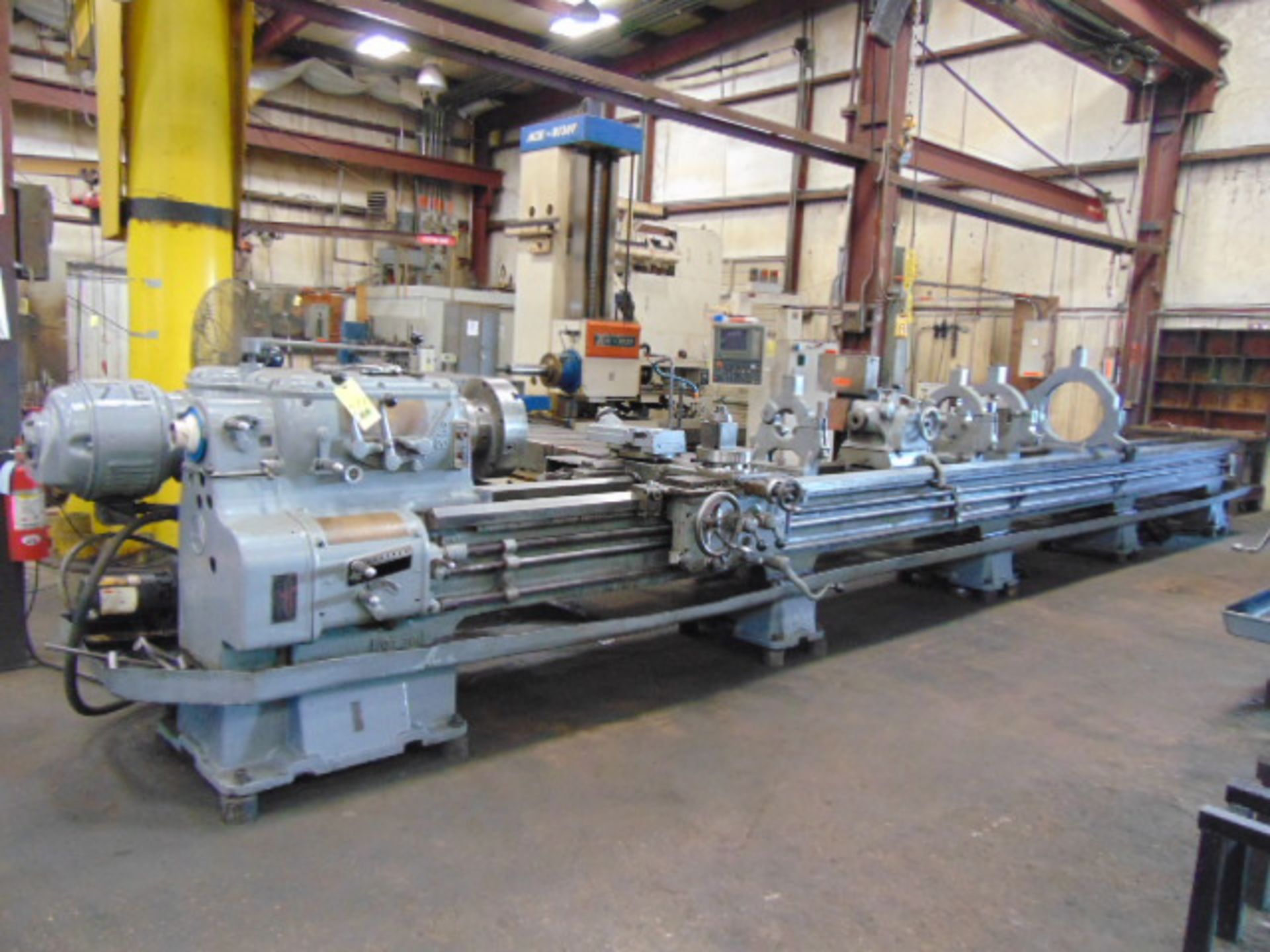 ENGINE LATHE, AXELSON 20” X 307”, 23-5/8” max. swing, spdl. spds: 9.5-961 RPM, taper attach., (5)