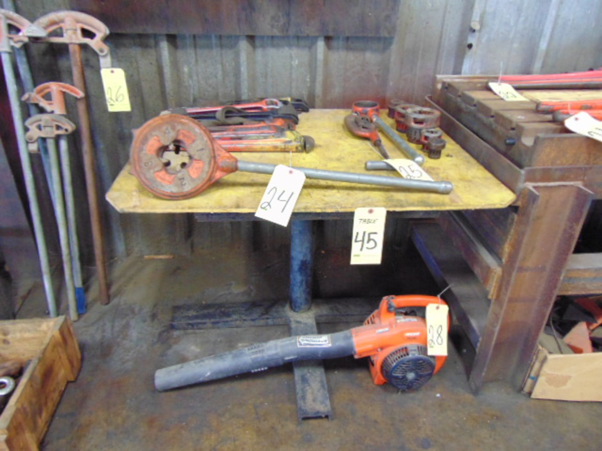 LOT OF WORK BENCHES (9) & TABLES, assorted (Note: cannot be removed until empty) - Image 2 of 5