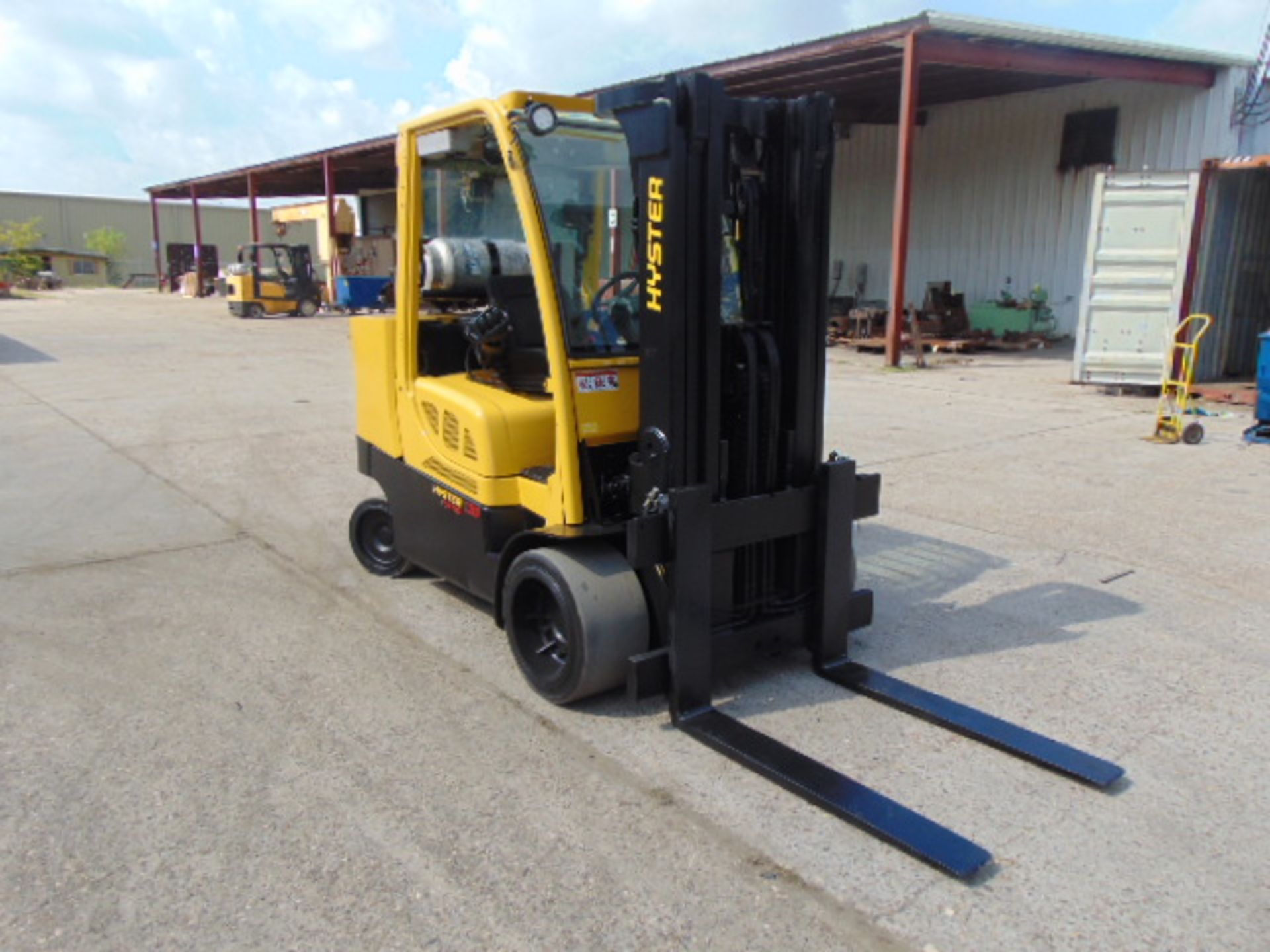 FORKLIFT, HYSTER 12,000 LB. BASE CAP. MDL. S120FT, new 2015, LPG, 163" max. lift ht., 85" triple - Image 2 of 10