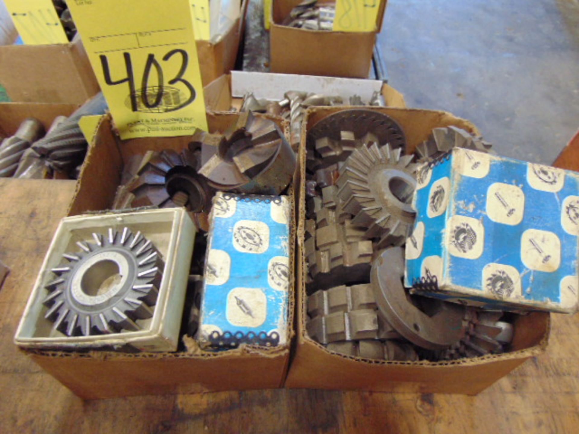 LOT OF MILLING CUTTERS, assorted (in two boxes)
