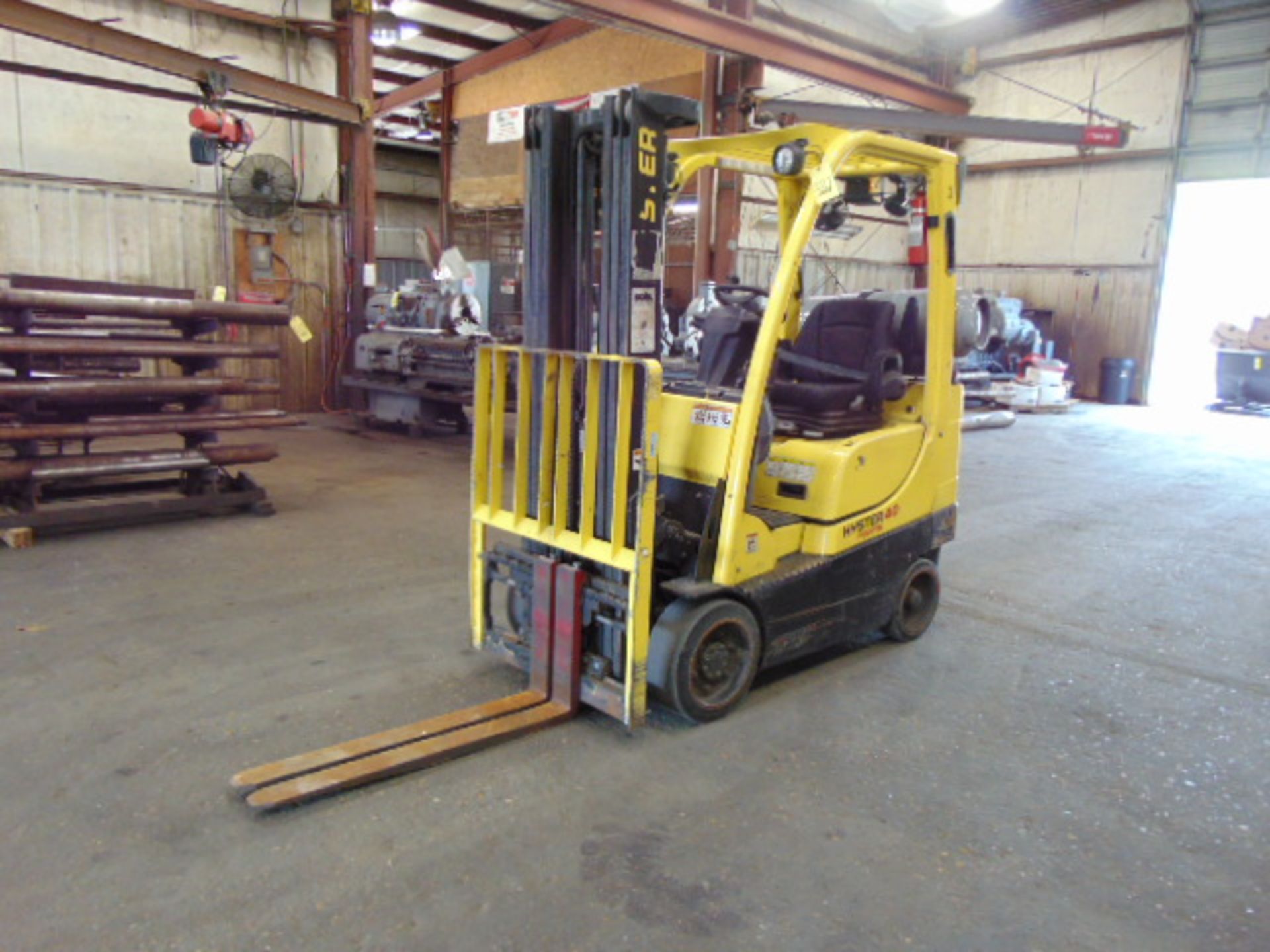 FORKLIFT, HYSTER 4,000 LB. BASE CAP. MDL. S40FTS, new 2013, 189" max. lift ht., 83" triple stage