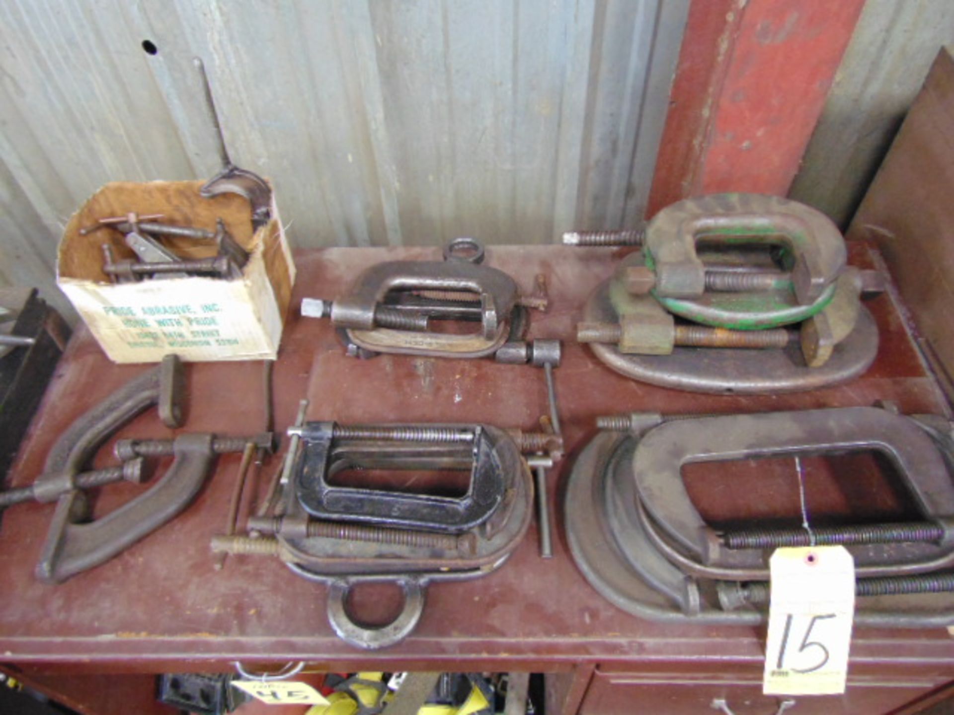 LOT OF C-CLAMPS, assorted