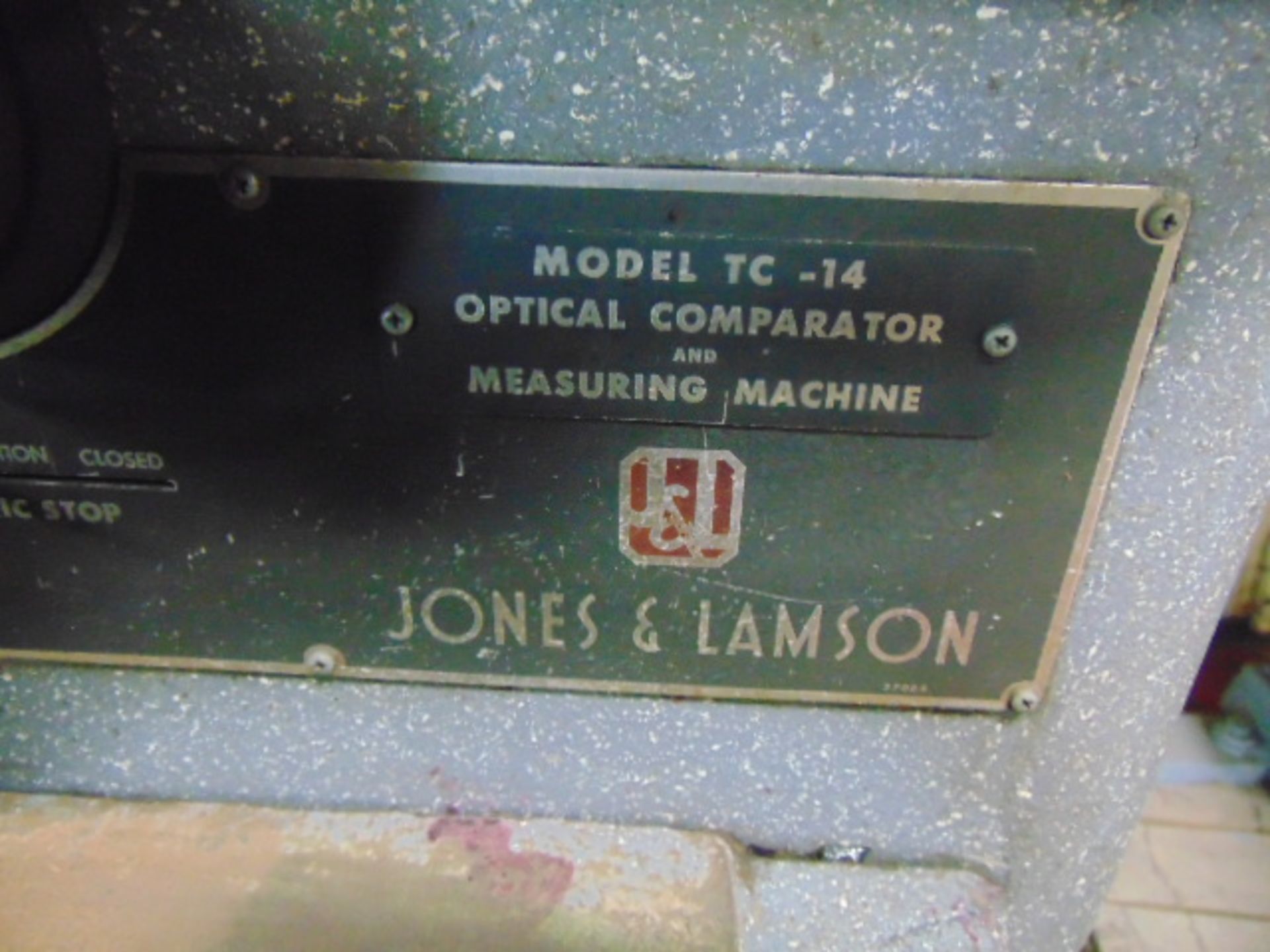 OPTICAL COMPARATOR, JONES & LAMSON MDL. TX-14, S/N E40984 - Image 2 of 5