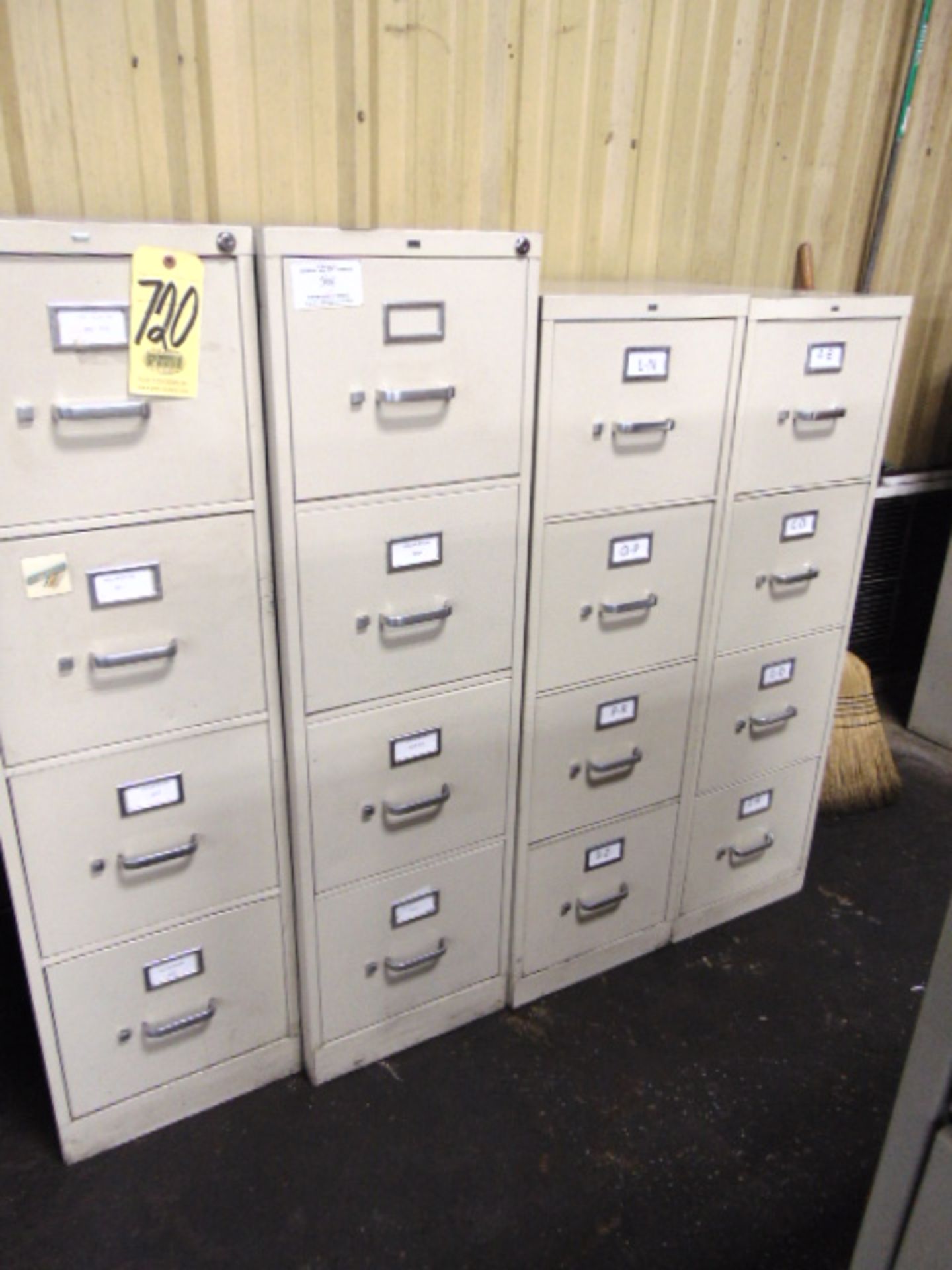 LOT OF FILE CABINETS (12), 4-drawer, assorted