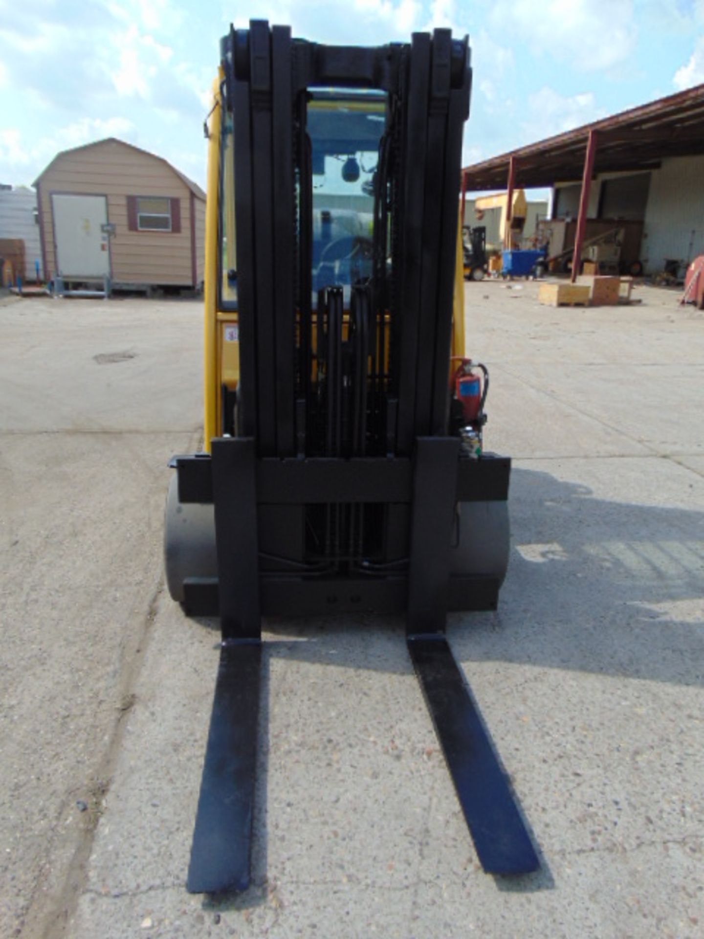 FORKLIFT, HYSTER 12,000 LB. BASE CAP. MDL. S120FT, new 2015, LPG, 163" max. lift ht., 85" triple - Image 3 of 10