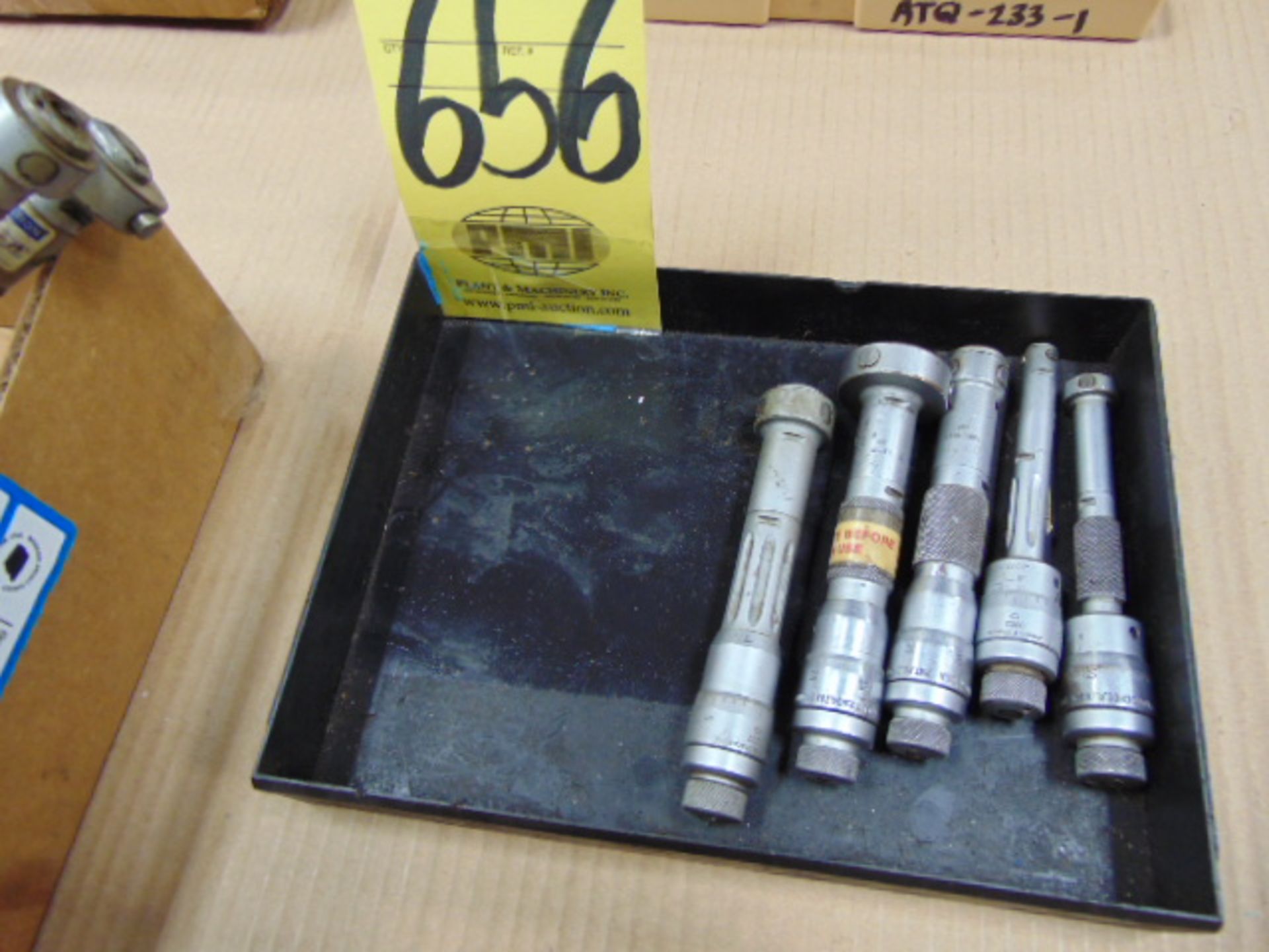 LOT OF HOLE MICROMETERS (5), (in one box)