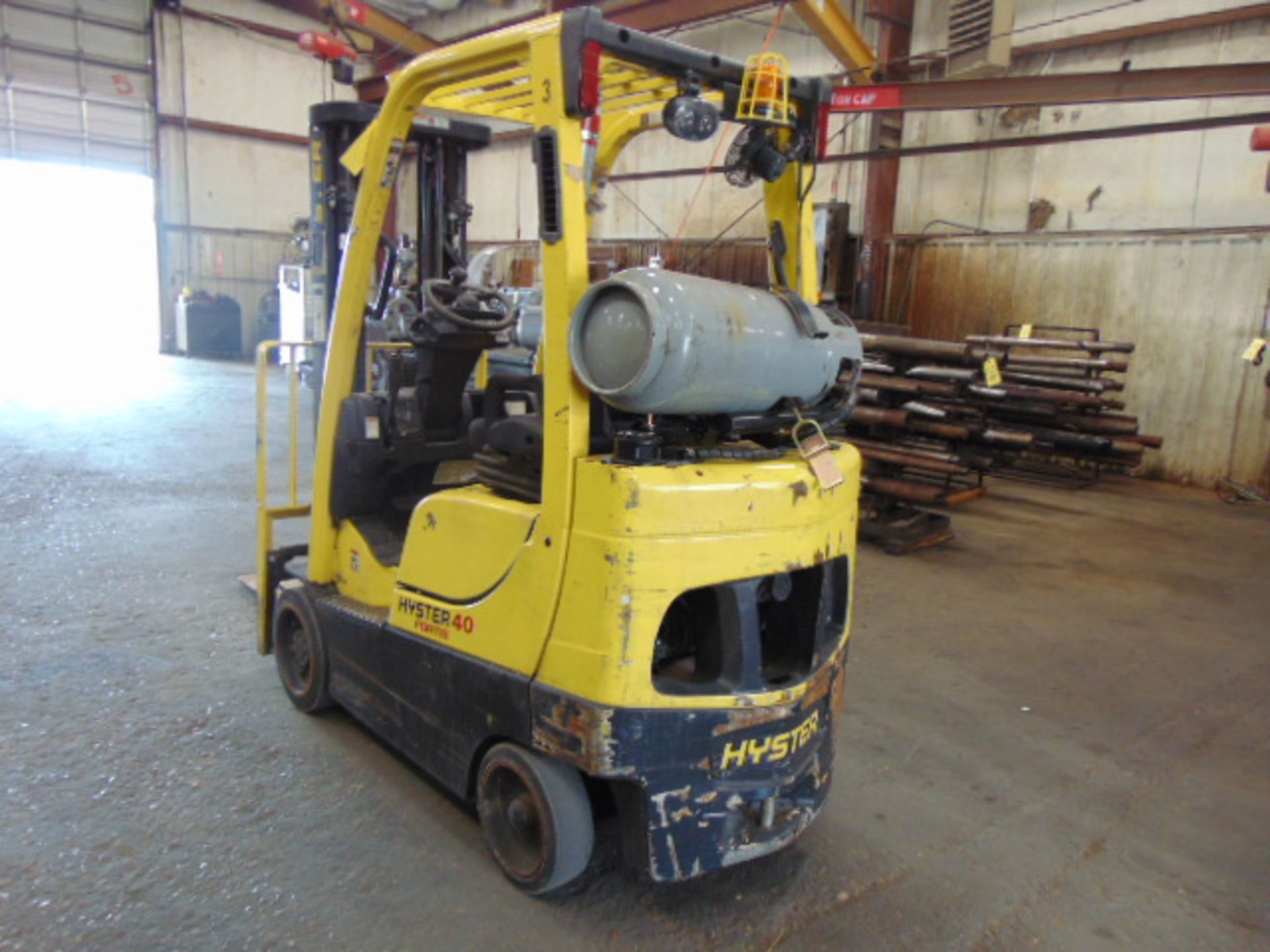 FORKLIFT, HYSTER 4,000 LB. BASE CAP. MDL. S40FTS, new 2013, 189" max. lift ht., 83" triple stage - Image 4 of 8