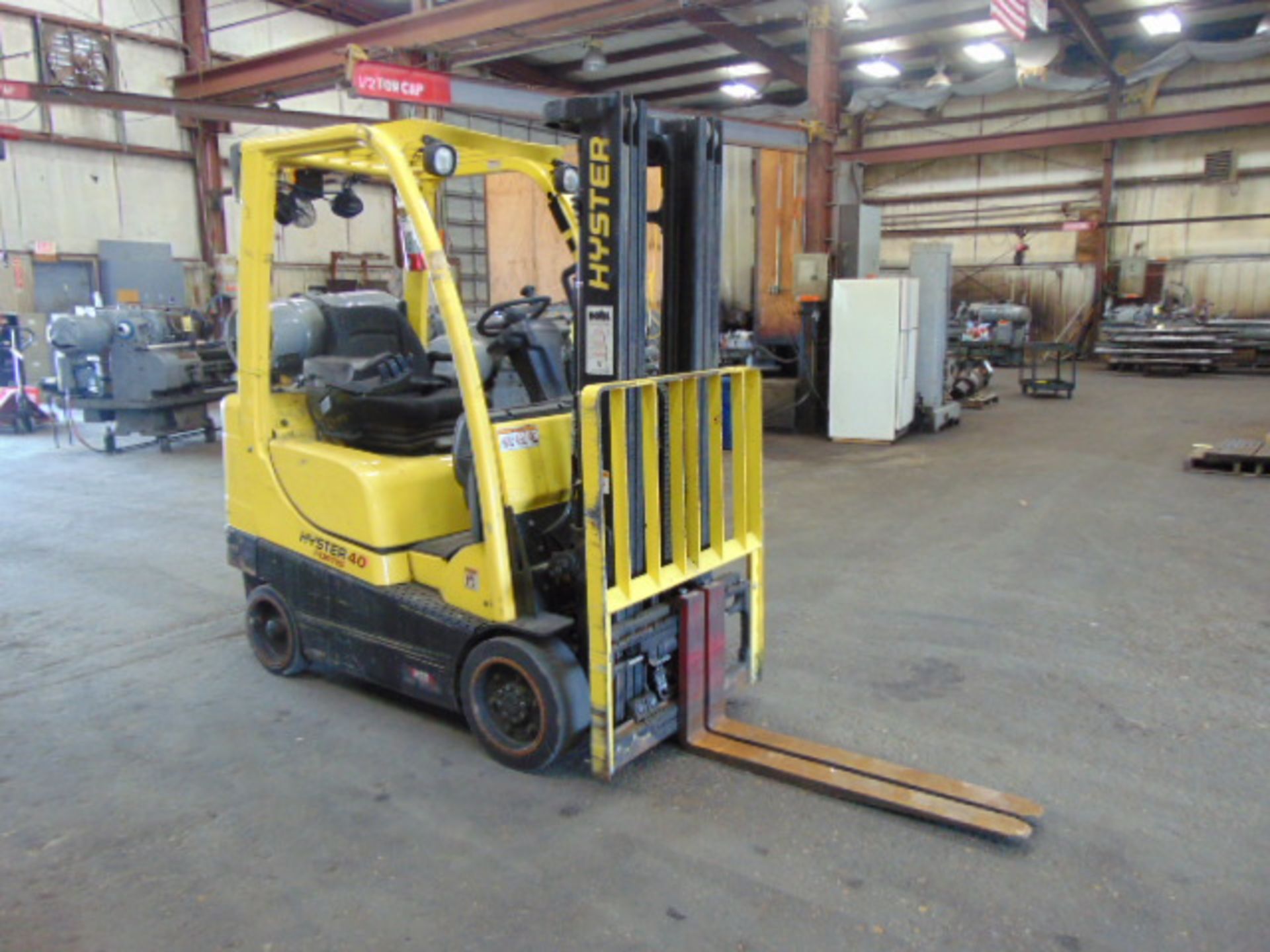 FORKLIFT, HYSTER 4,000 LB. BASE CAP. MDL. S40FTS, new 2013, 189" max. lift ht., 83" triple stage - Image 2 of 8