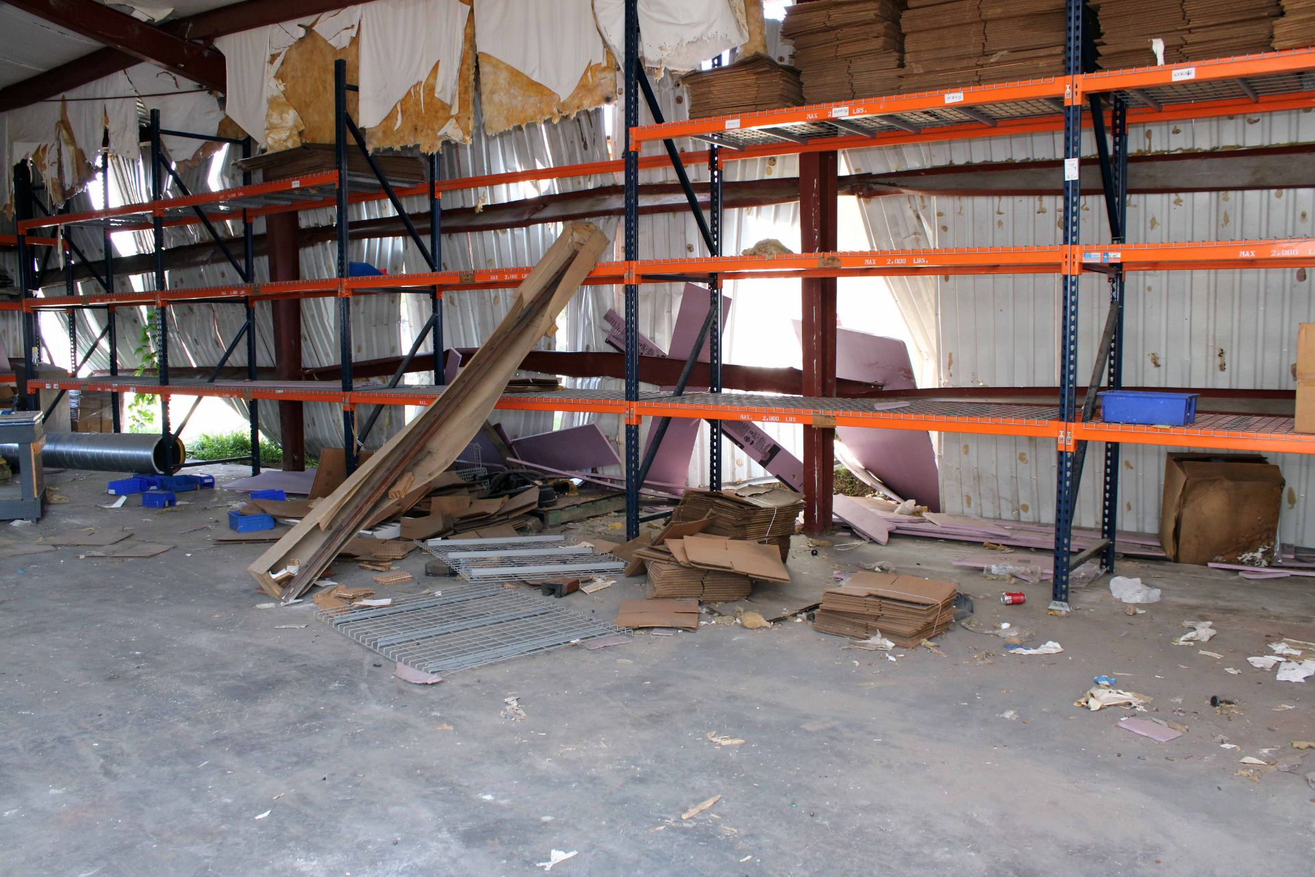 LOT OF PALLET RACK SECTIONS (10) (located at back building)