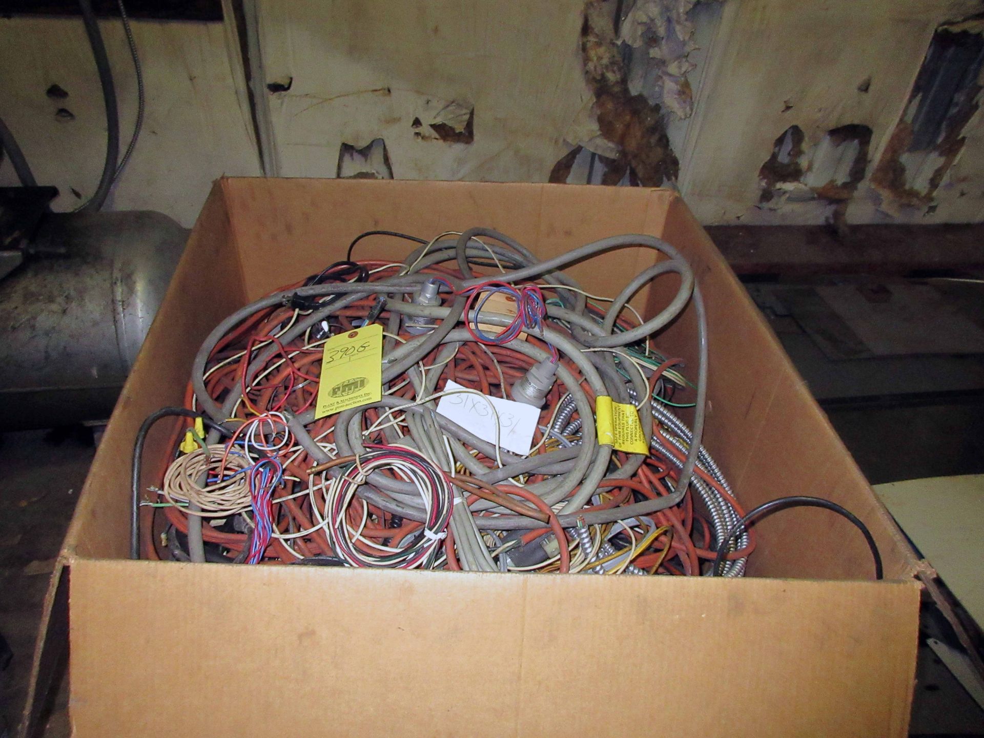 LOT CONSISTING OF: electrical cable & cords, in 41" x 41" box