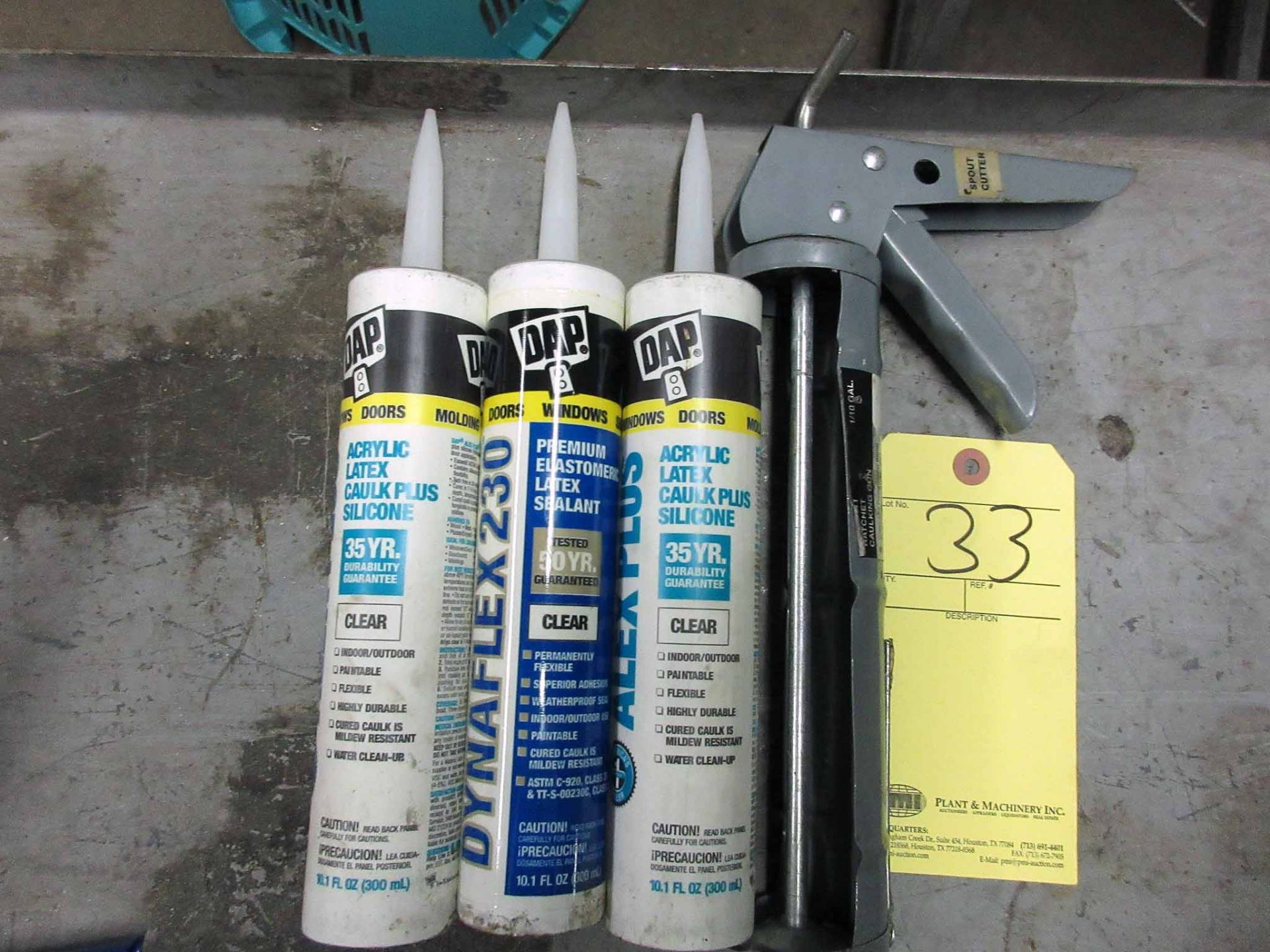 CAULK GUN, w/(3) tubes of caulk