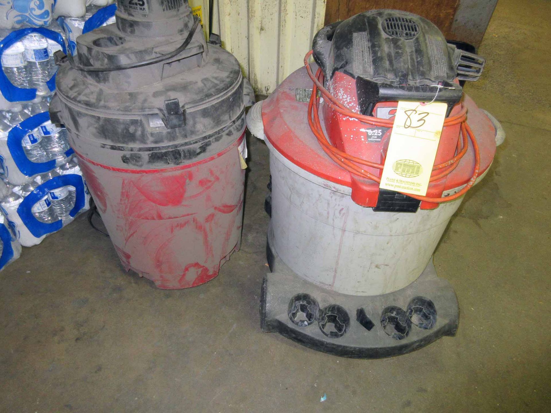 LOT OF SHOP VACUUMS (2), 2" (no hose)