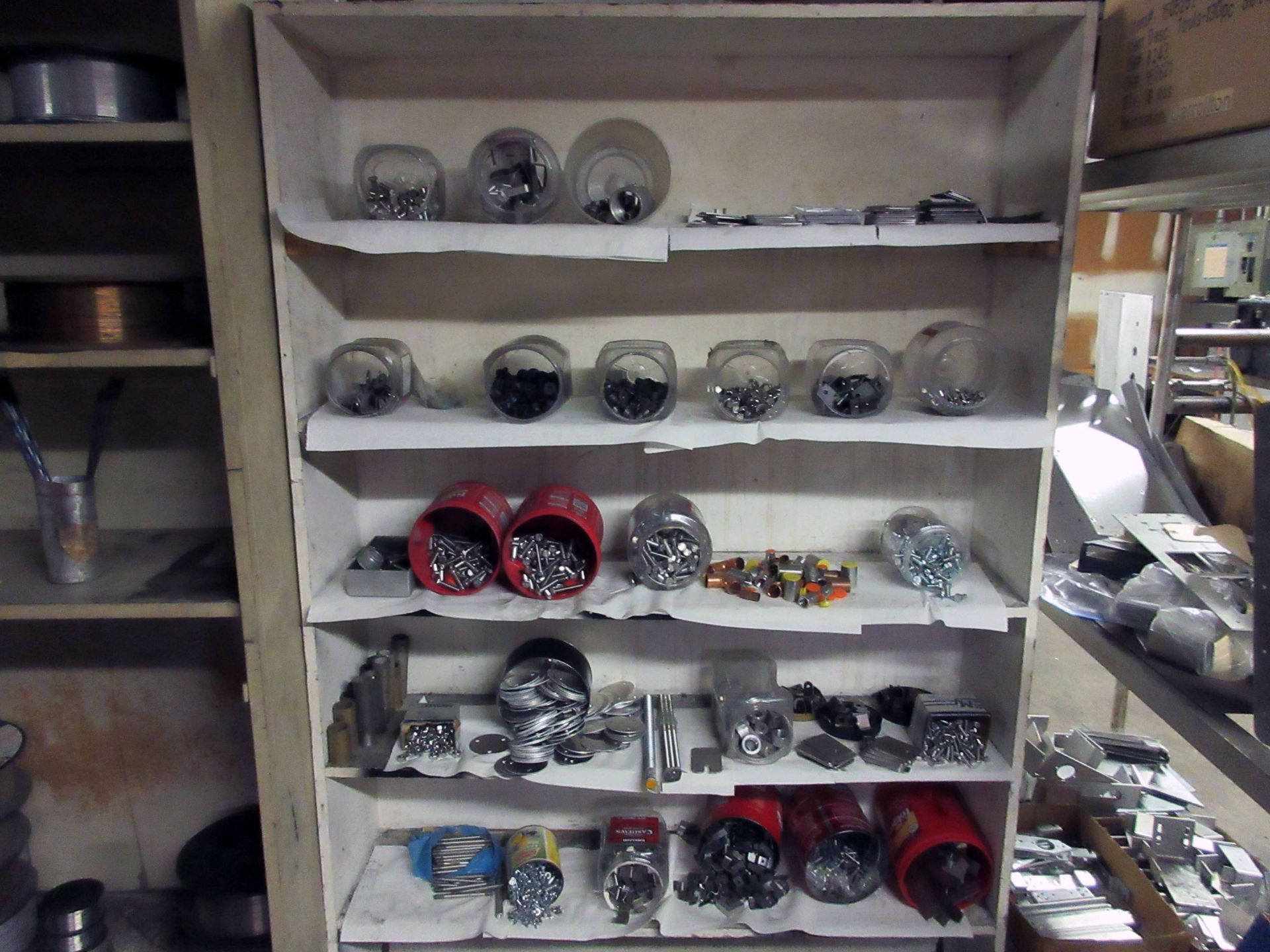 LOT CONSISTING OF: unfinished product - stainless steel, metal aluminum mix, shelves & misc.