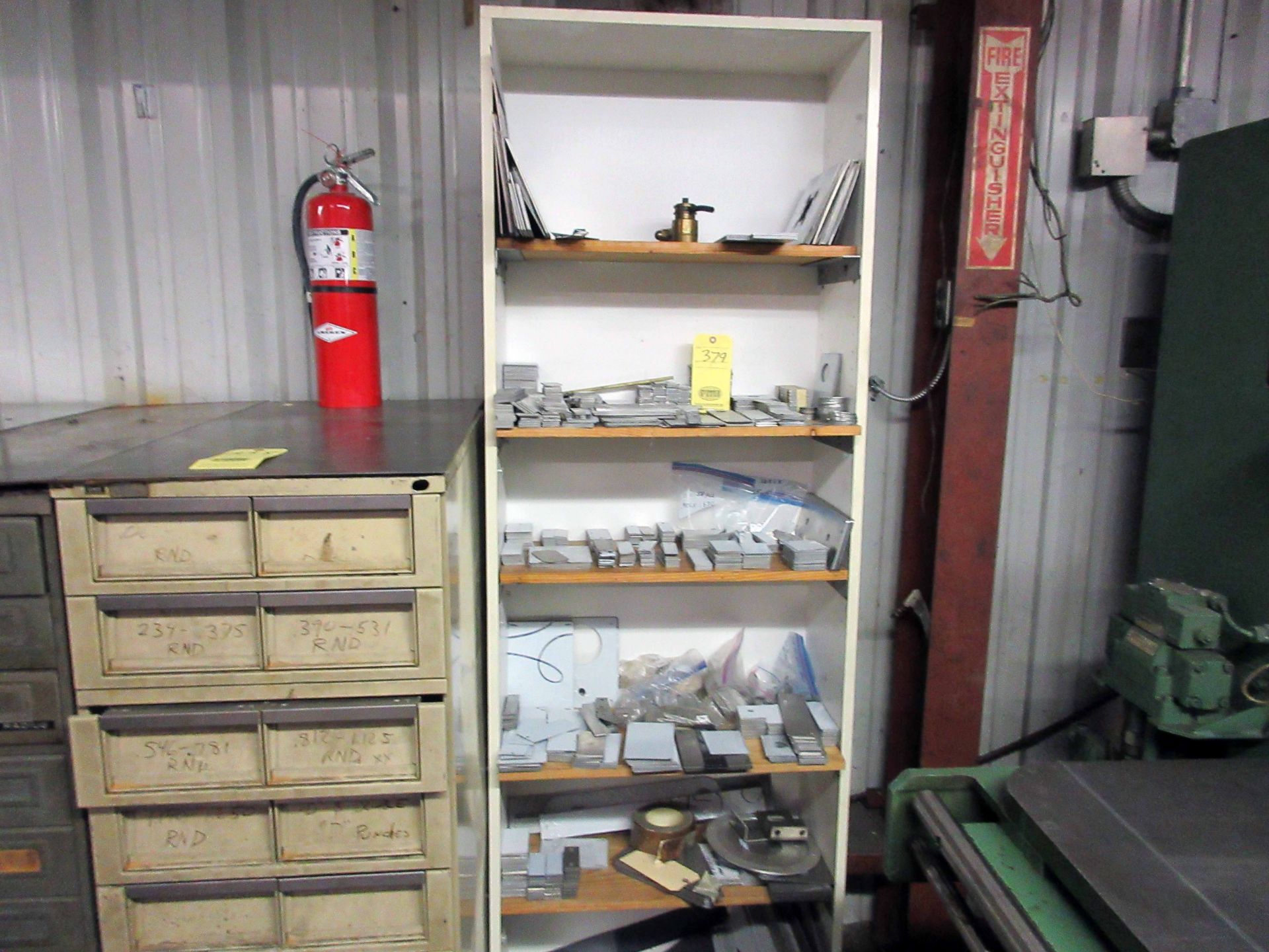 LOT OF UNFINISHED PRODUCT: stainless steel, metal, aluminum mix, w/shelf