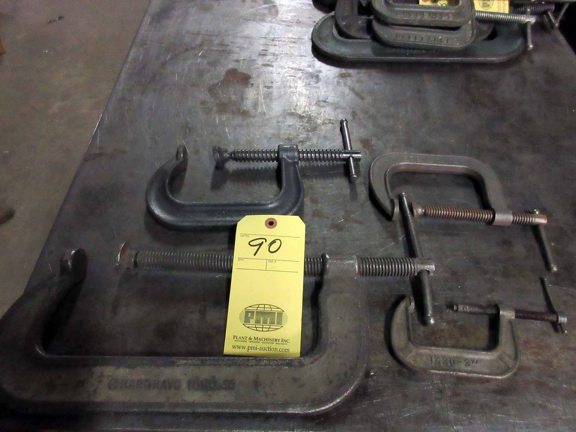 LOT OF C-CLAMPS (4): 11", 5", 4", 3"