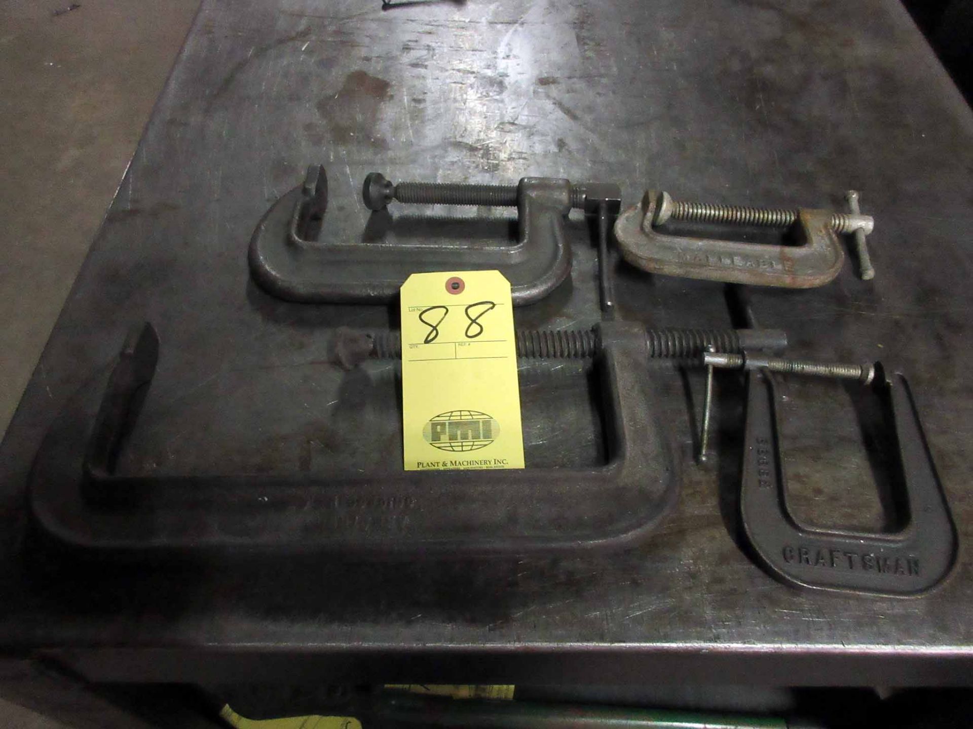 LOT OF C-CLAMPS (4): 12", 6", 4", 3"