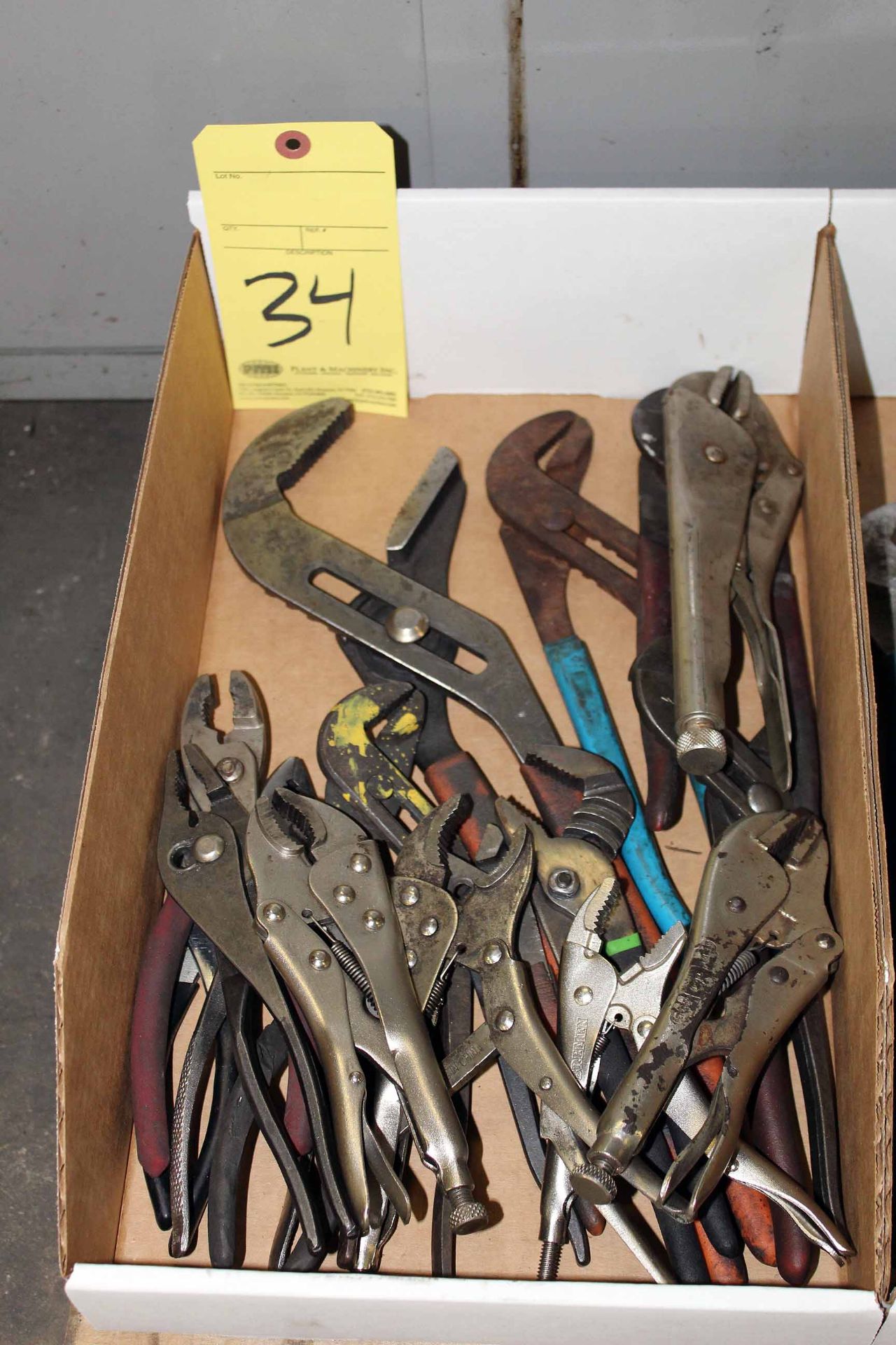 LOT CONSISTING OF: pliers, vise-grips, channel locks