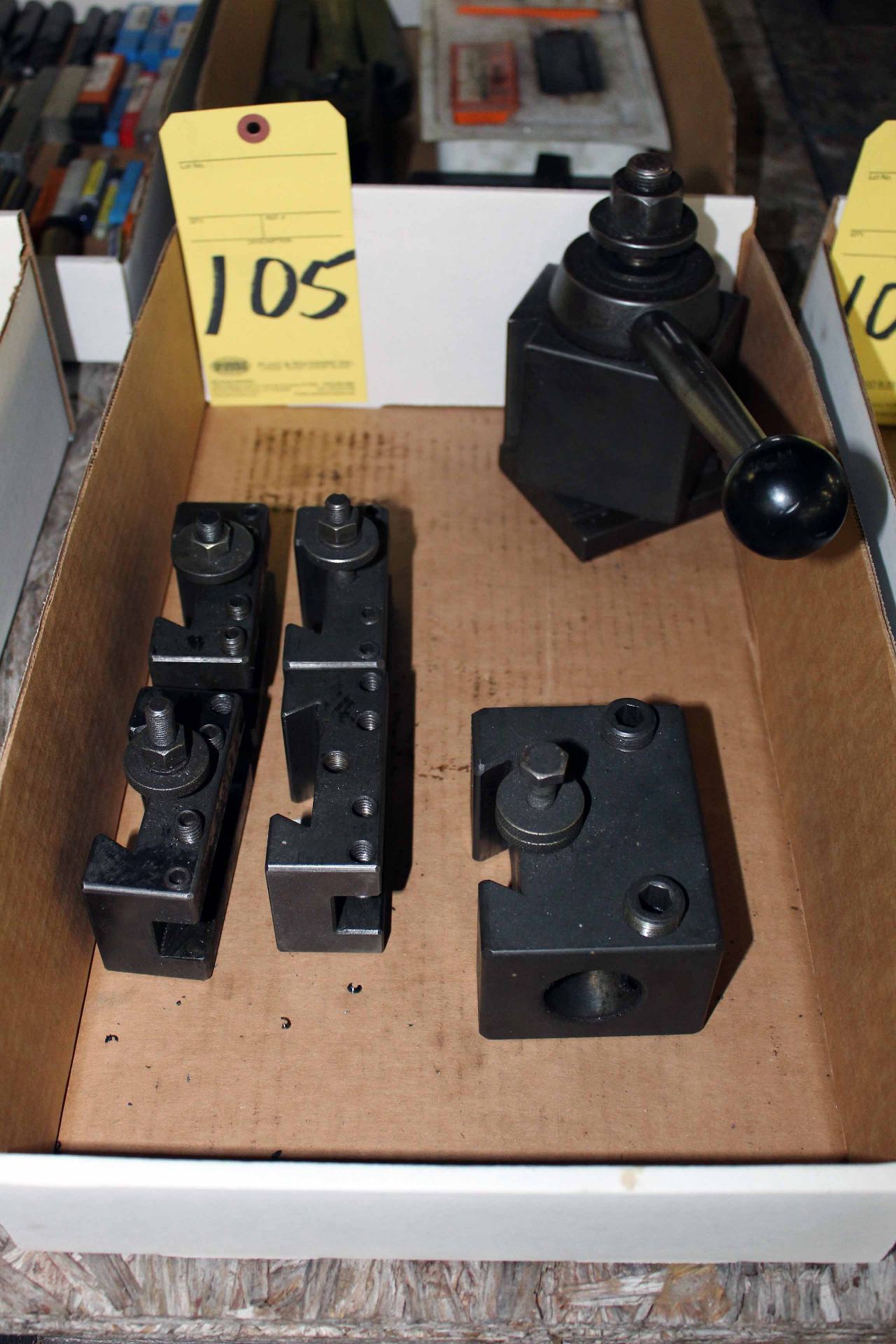 LOT CONSISTING OF: Aloris quick change toolpost & toolholders