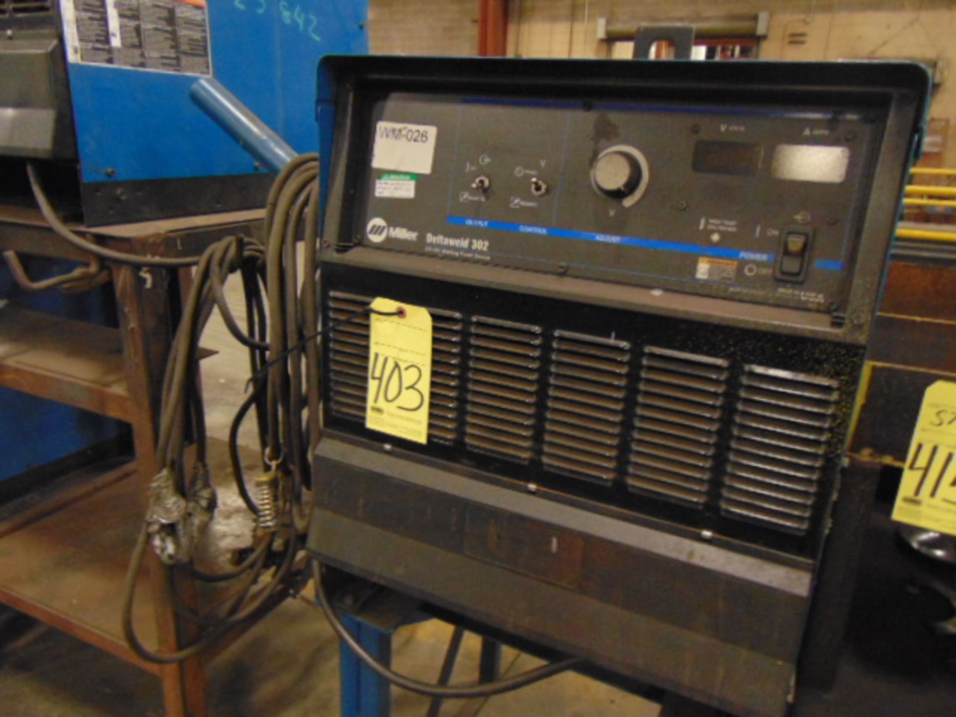 MIG WELDER, MILLER MDL. DELTAWELD 302, 300 amps @ 32 v., 100% duty cycle, Miller Mdl. 22 wire