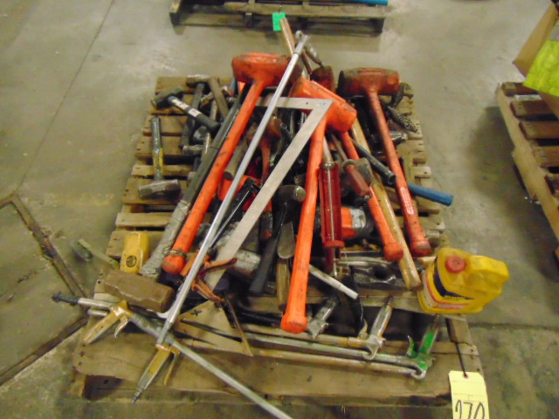 LOT OF HAND TOOLS, assorted (on two pallets)