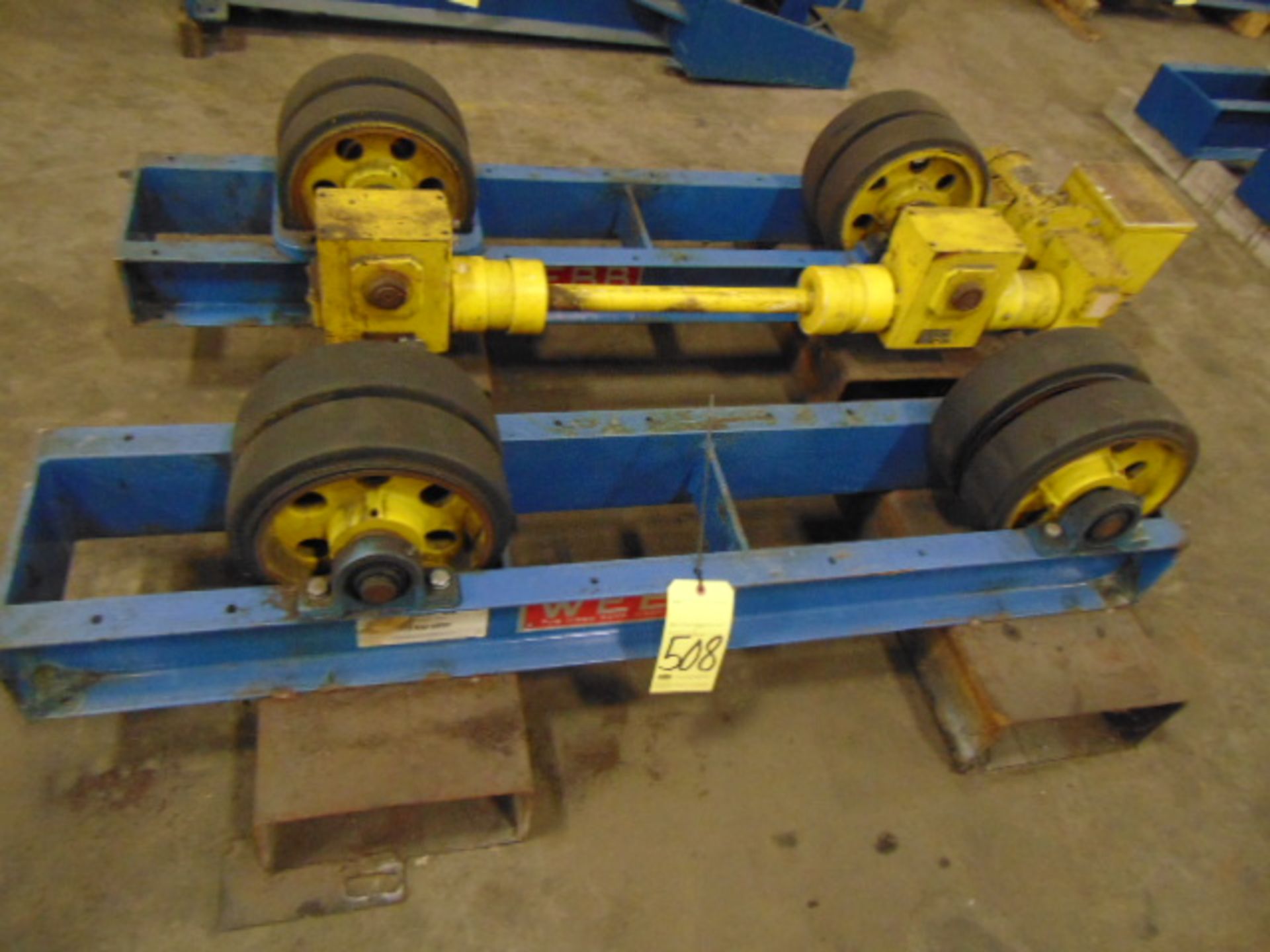 POWER & IDLER TURNING ROLL SET, WEBB 6,000 LB. CAP. MDL. T-6 PWR, 6,000 lbs. @ 8’ max. dia., pendant