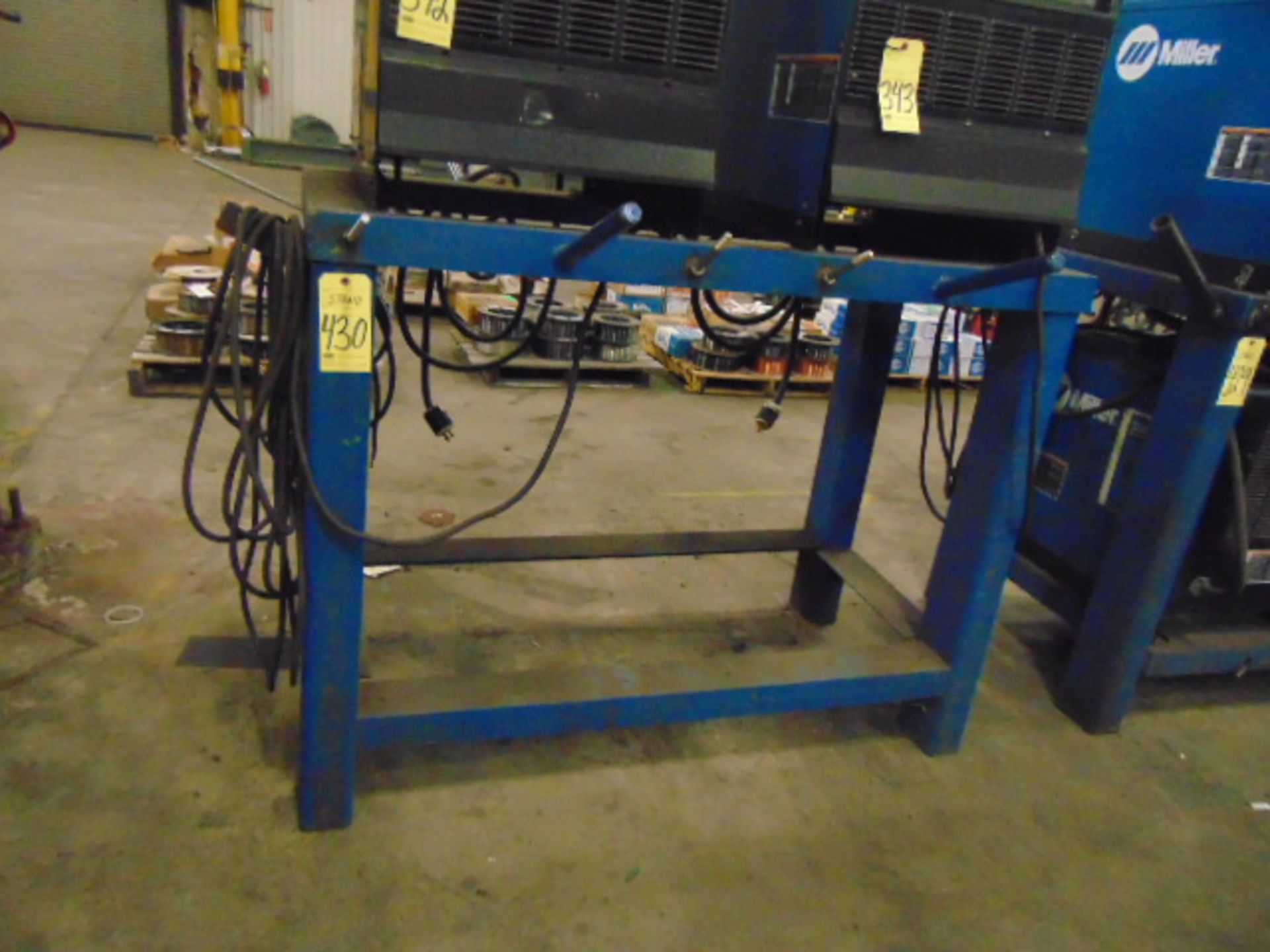 STEEL WELDER STAND, 4-station, H.D. (cannot be removed until contents have been taken)