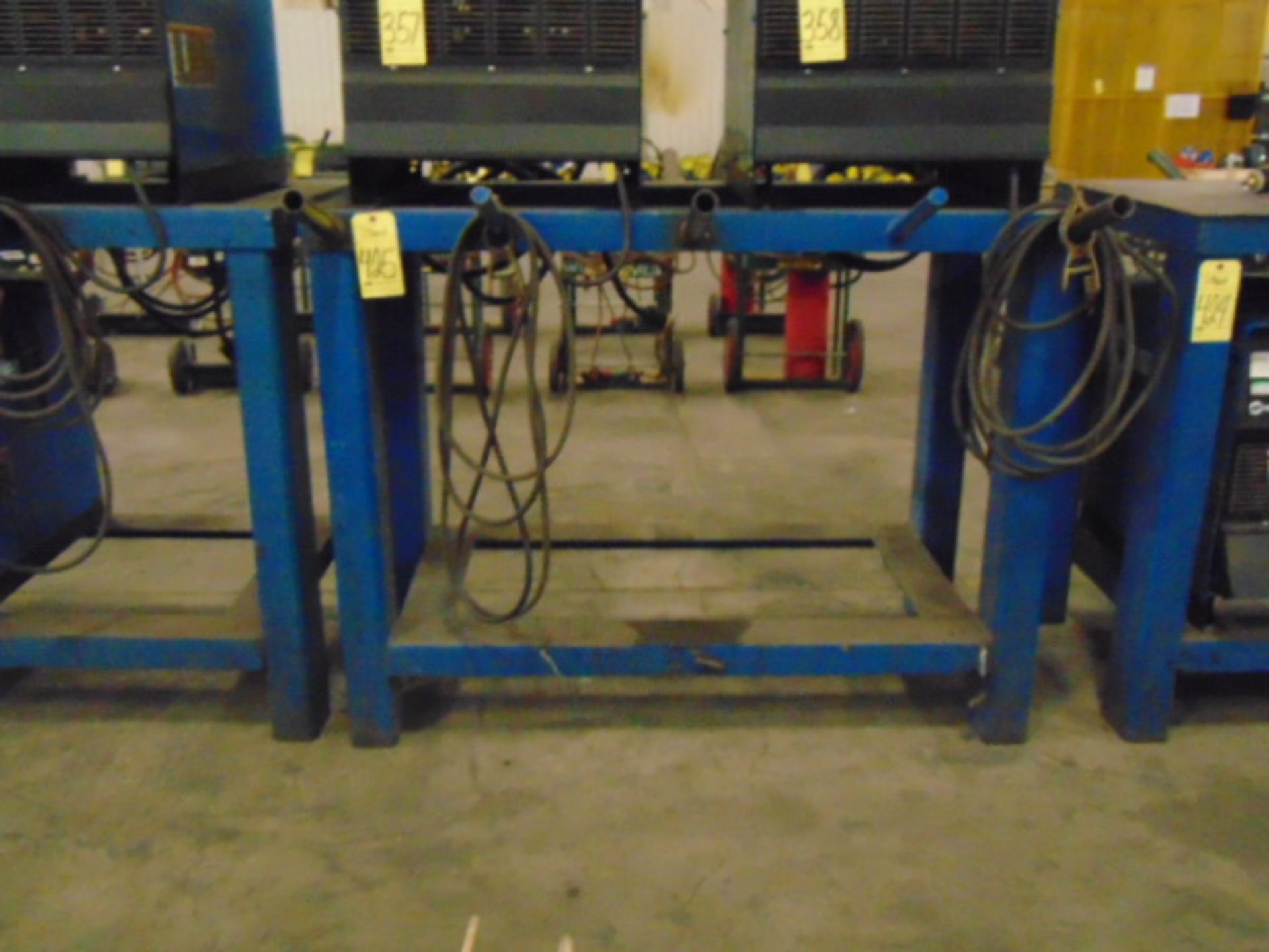 STEEL WELDER STAND, 4-station, H.D. (cannot be removed until contents have been taken)