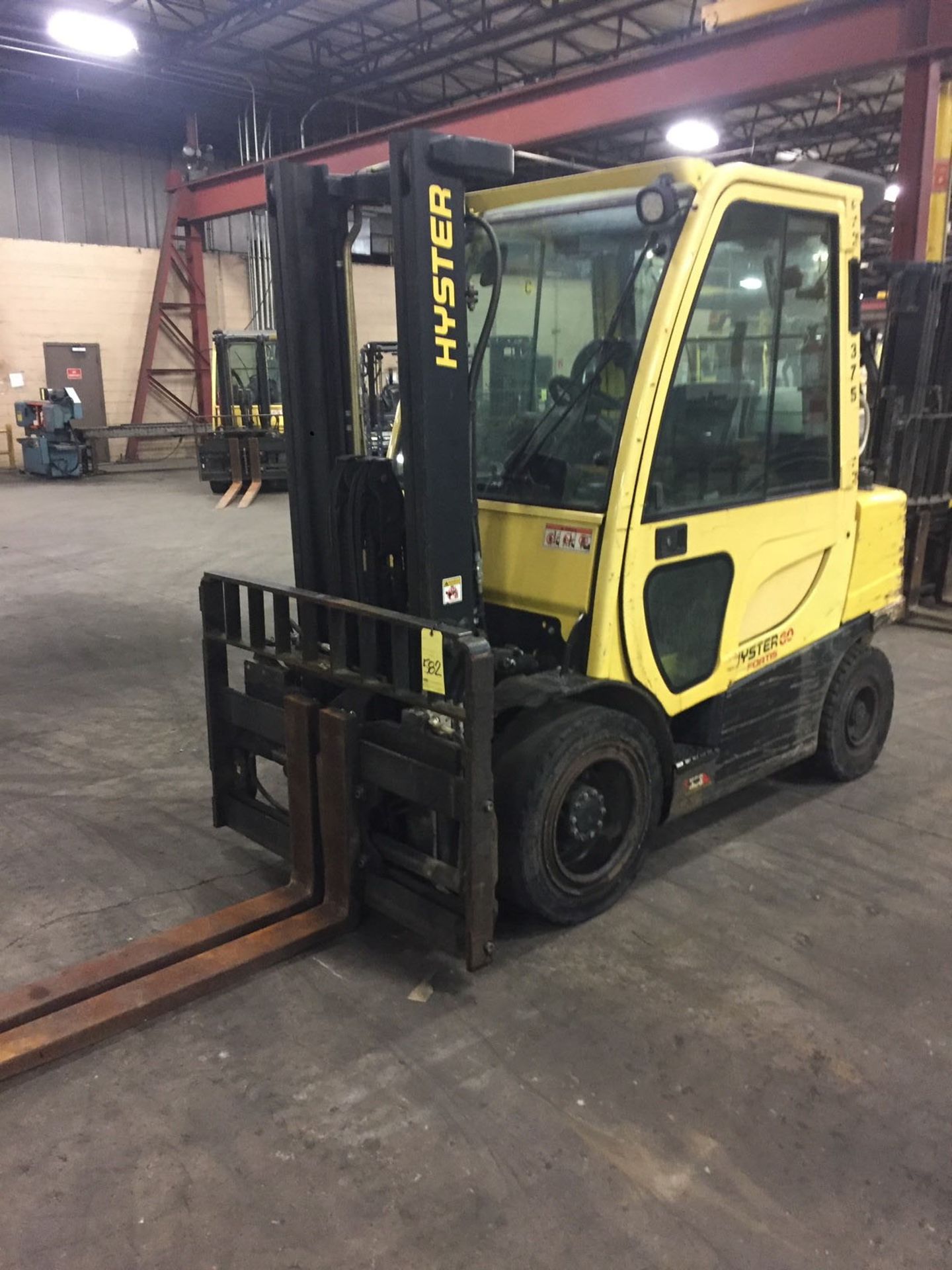 FORKLIFT, HYSTER 6,000 LB. BASE CAP. MDL. H60FT, new 2016, LPG, 122" max. lift ht., 87" view mast, - Image 2 of 13