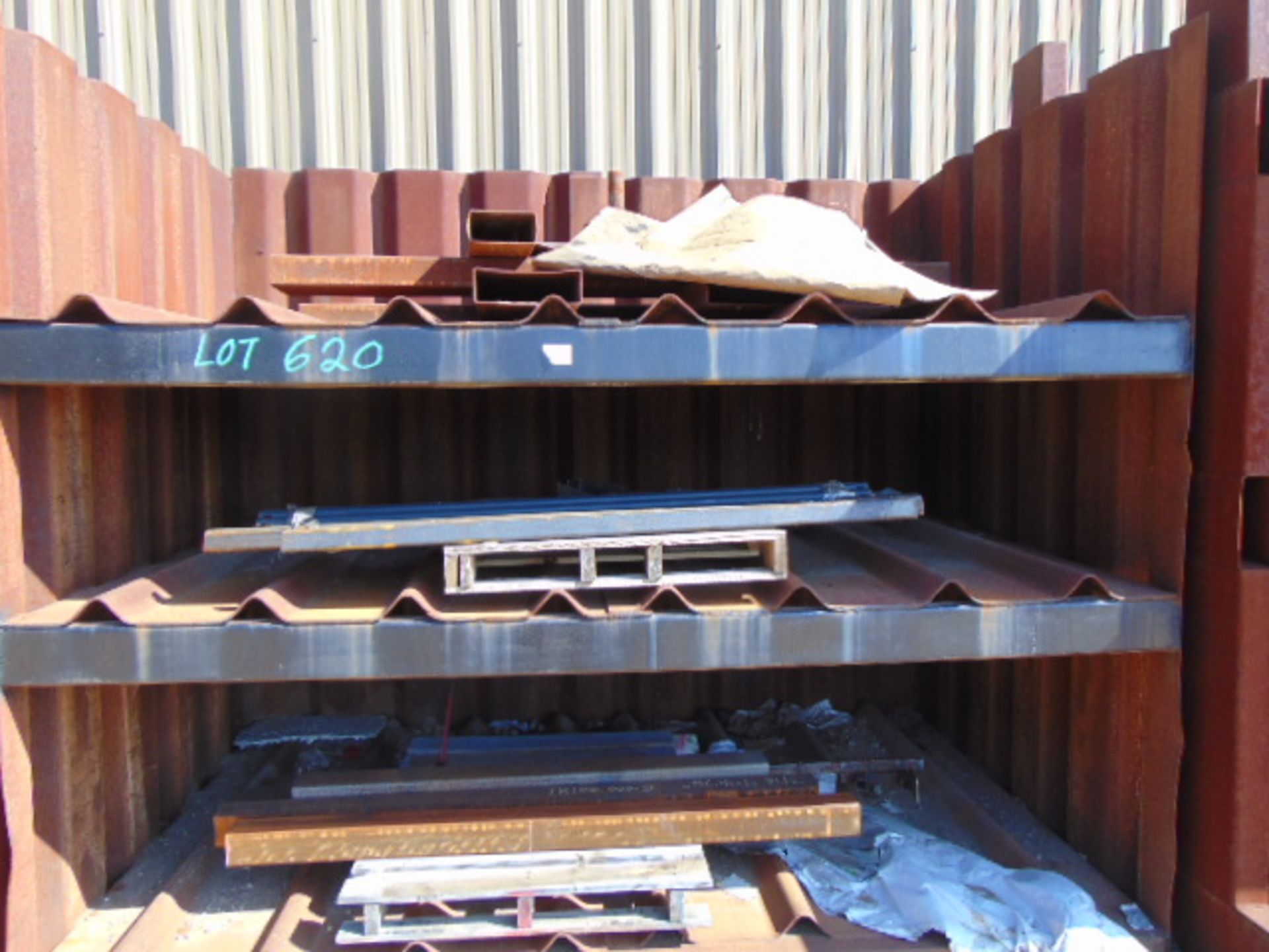 LOT OF STEEL & MISC. (on eight assorted racks), assorted - Image 4 of 9
