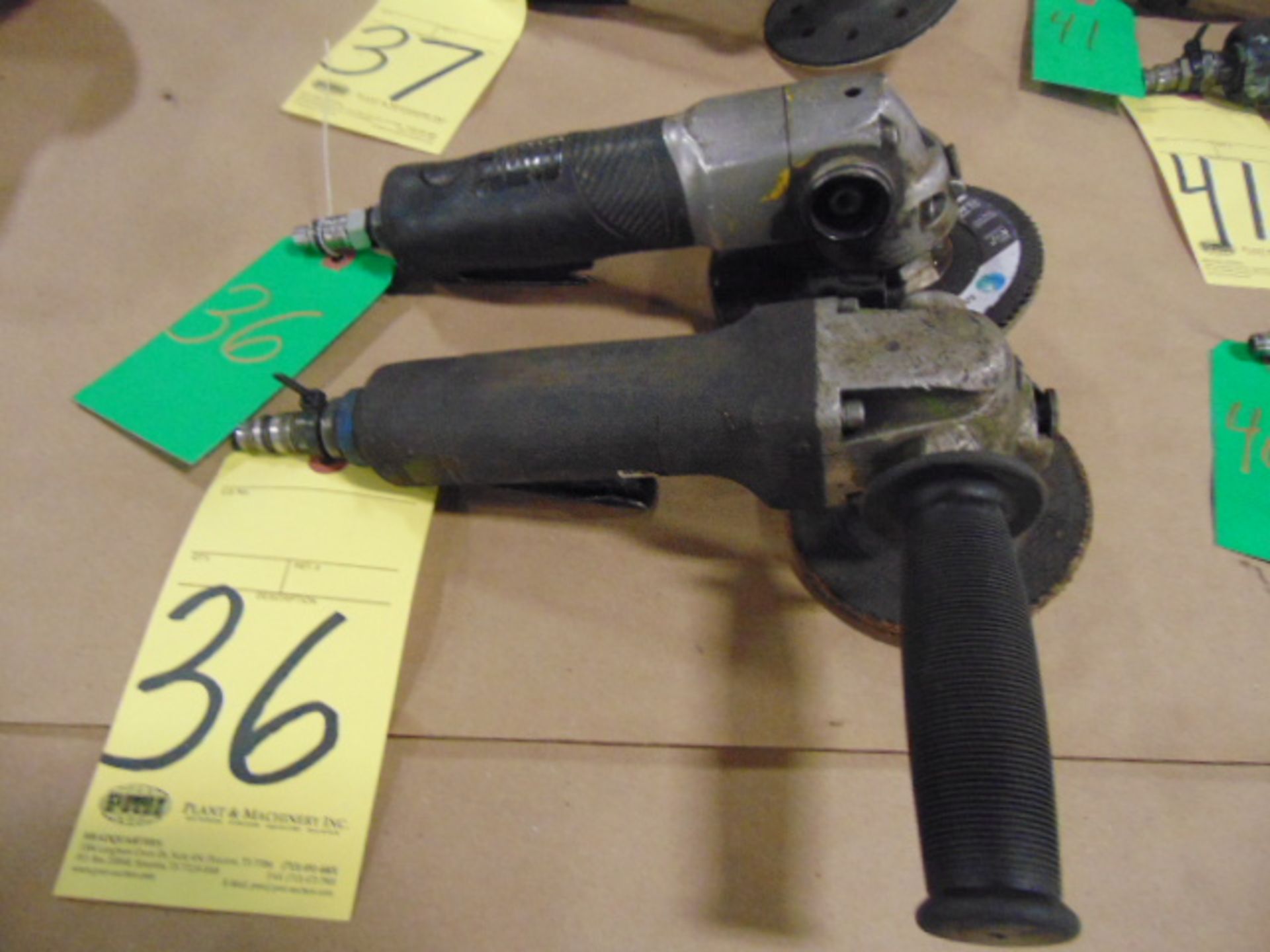 LOT OF PNEUMATIC RIGHT ANGLE GRINDERS (2), 4"