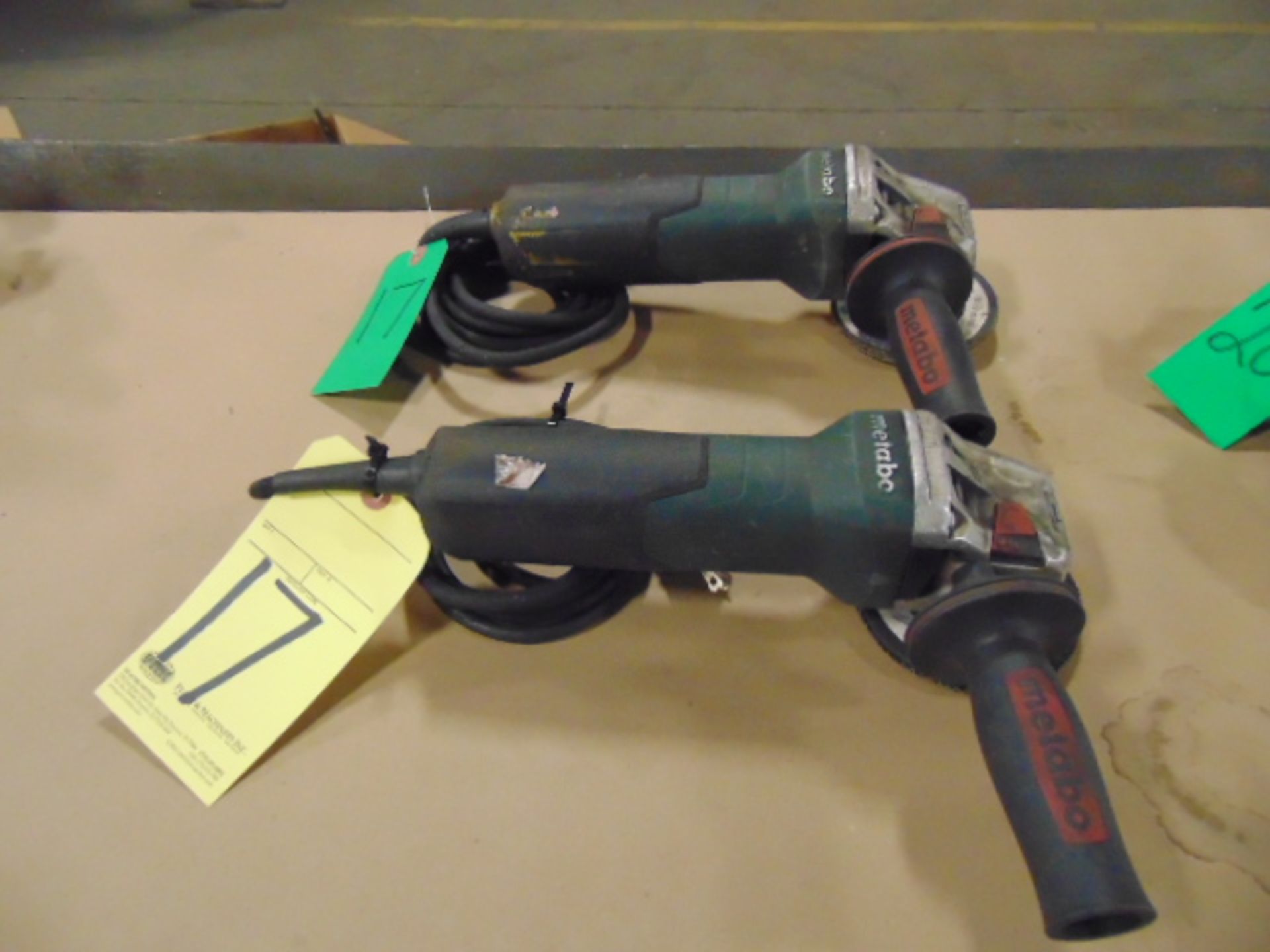 LOT OF ELECTRIC RIGHT ANGLE GRINDERS (2), METABO 4"