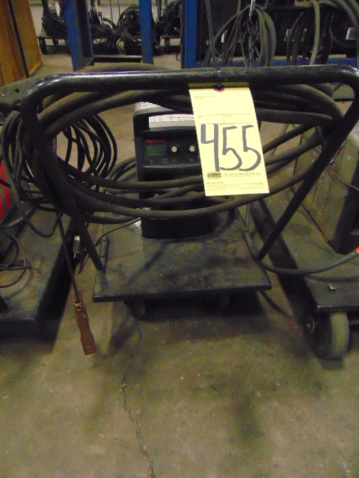 PORTABLE PLASMA CUTTER, HYPERTHERM MDL. POWERMAX 65, w/roller cart, torches & leads