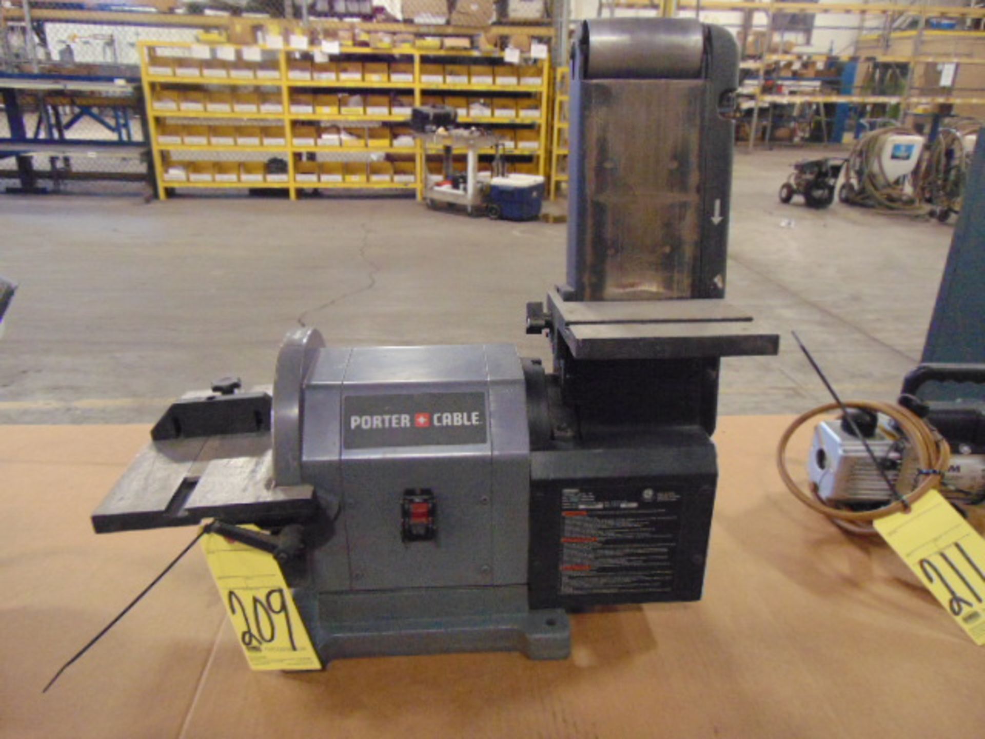 BELT & DISC SANDER, PORTER-CABLE, 8" disc, 4" belt, S/N 038892