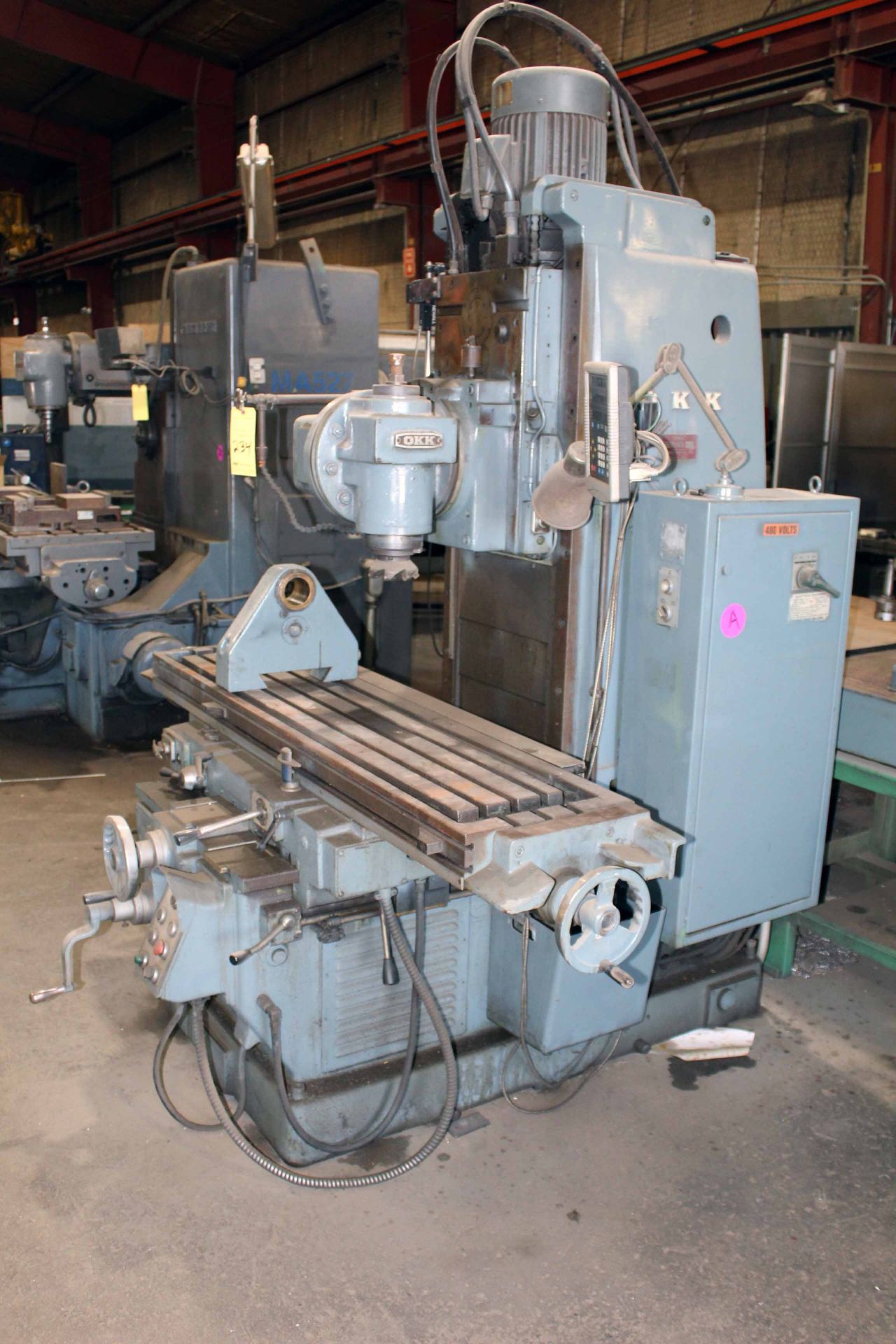 HORIZONTAL BED STYLE MILL, OKK MDL MH-3P, 15” x 65” table size, 1,600 RPM, 10 HP, w/dbl. swivel - Image 2 of 3