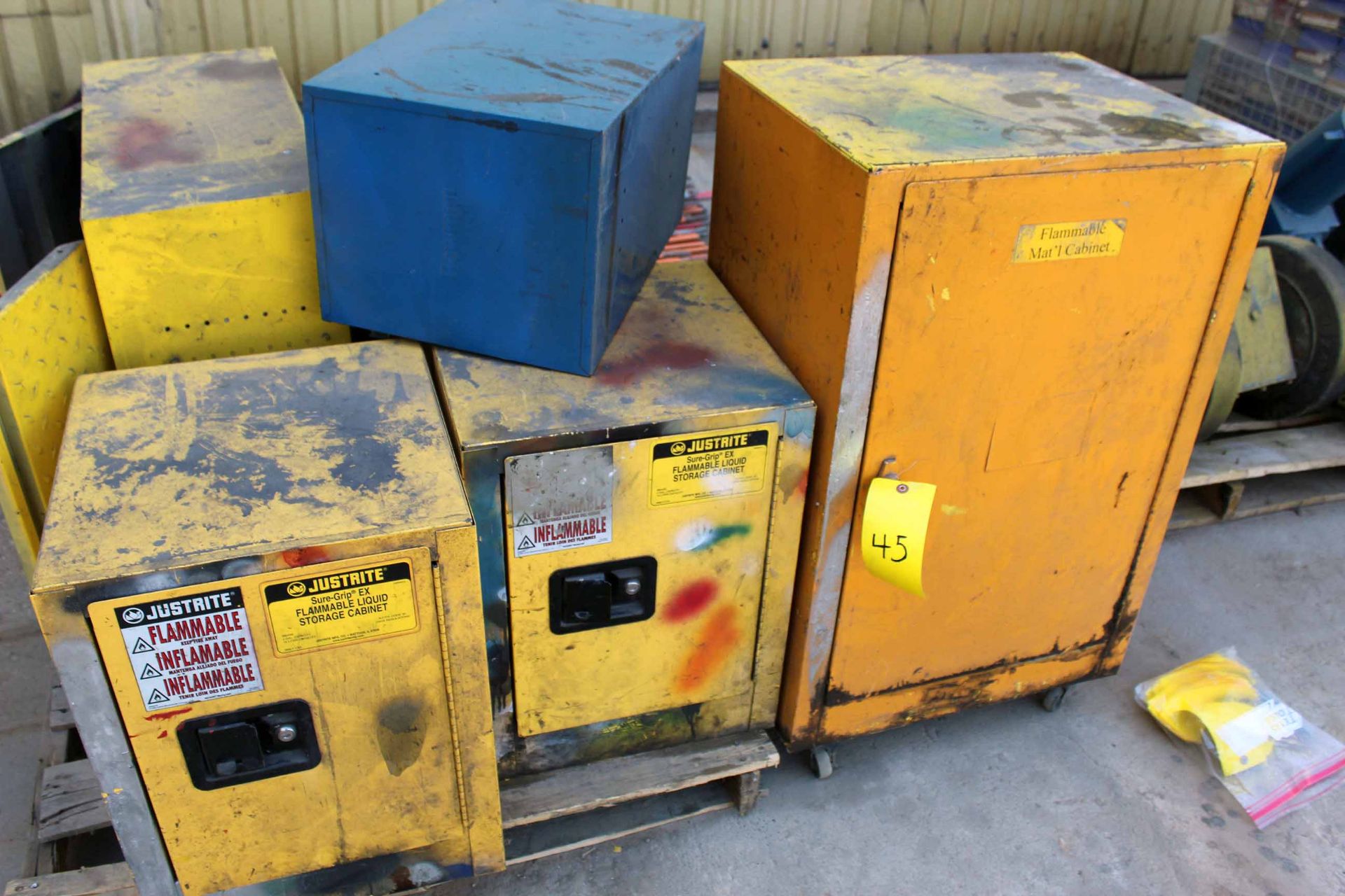 LOT OF FLAMMABLE LIQUID STORAGE CABINETS, JUSTRITE (Ft. Worth, TX)