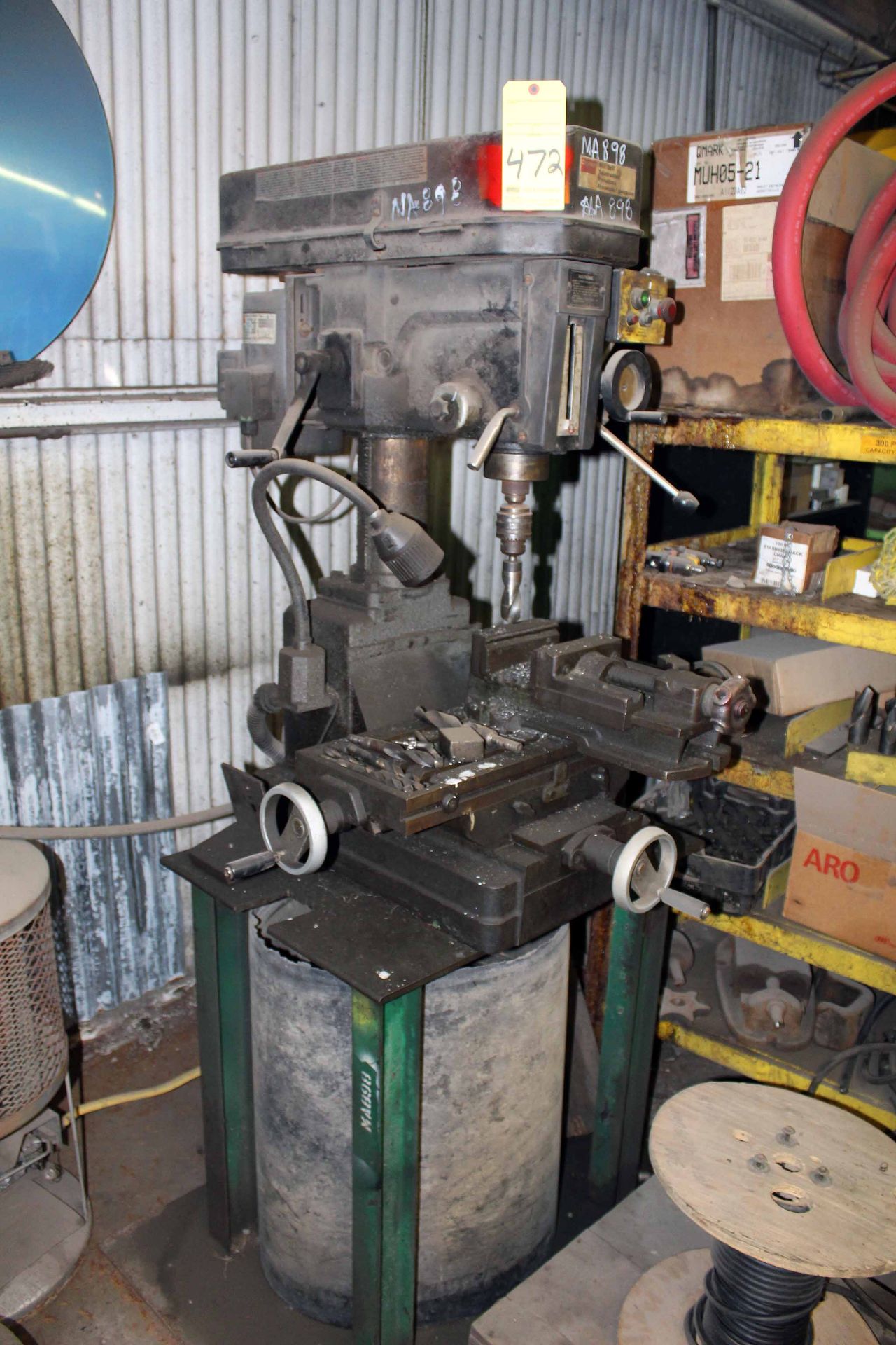 BENCH TOP VERTICAL DRILL MILL, DAYTON, assorted tooling (Dallas, TX)