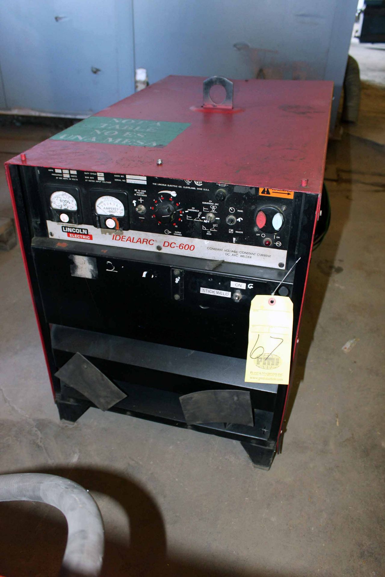 WELDING MACHINE, LINCOLN IDEALARC DC600, S/N U1970605432 (Ft. Worth, TX)